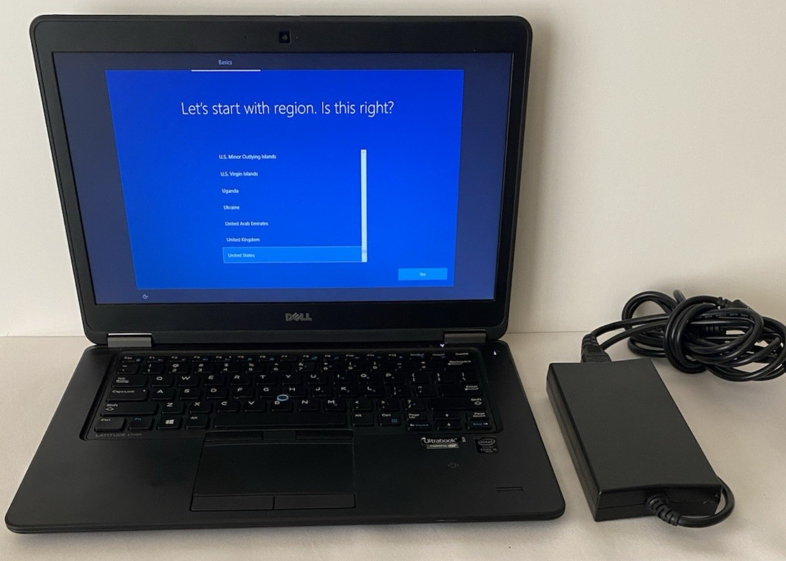 Dell Latitude E7450 i5 5300 CPU 2.3GHz 4.00 GB Ram DDR3 119 GB SSD Win 10 Pro