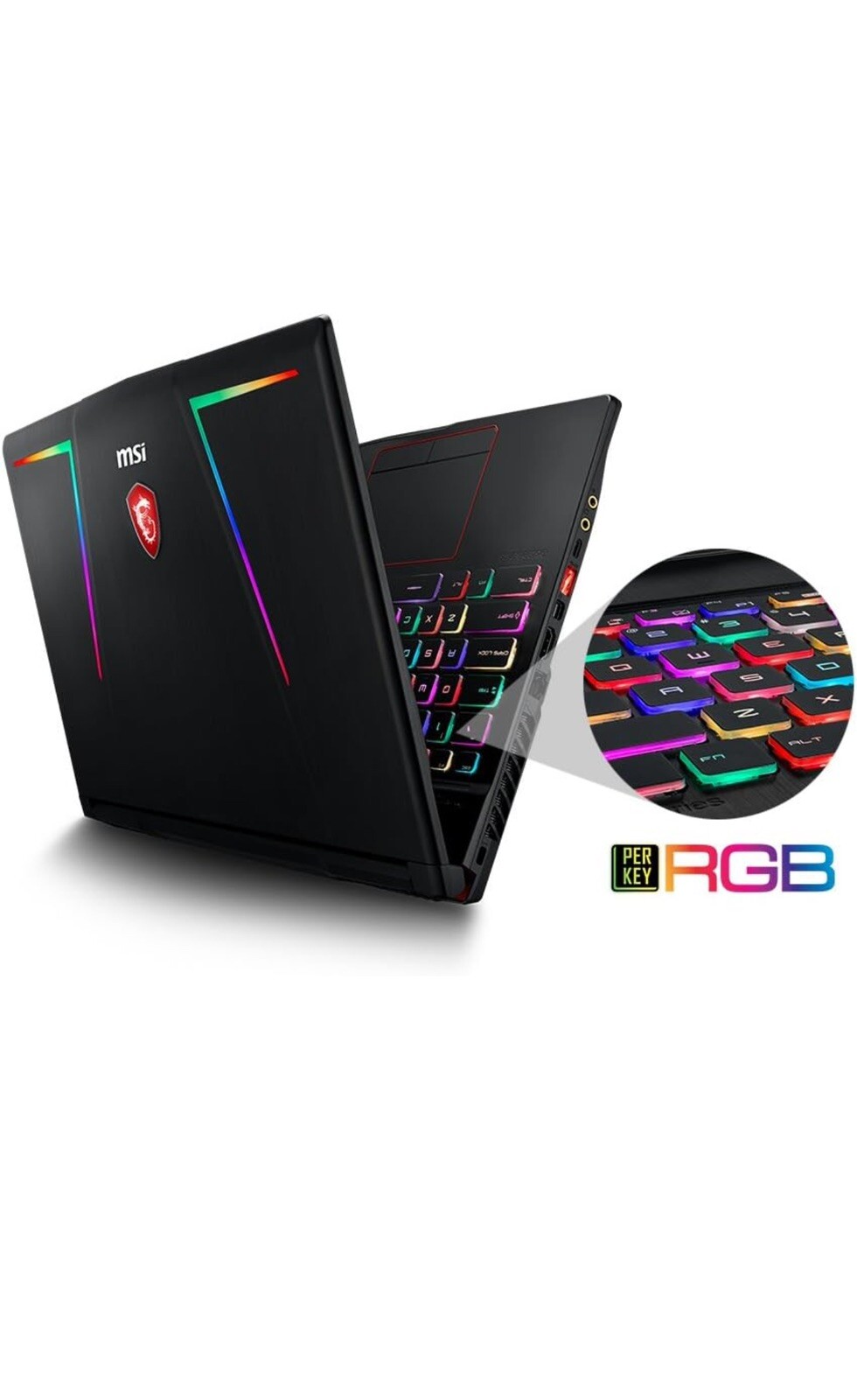 MSI GL63 9SDK-614 15.6″(256GB NVMe SSD + 1TB HDD, i7-9750H 2.6GHz, 512GB SSD)…