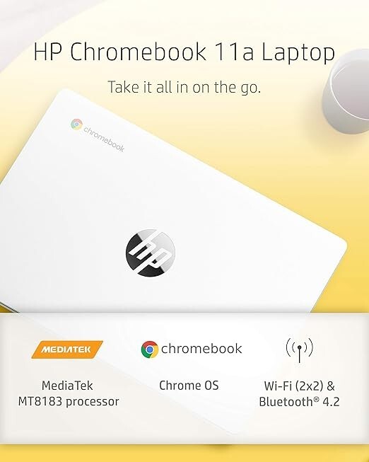 Brand New HP Chromebook 11a-na0021nr 11.6″ 32GB 4GB RAM- Snow White