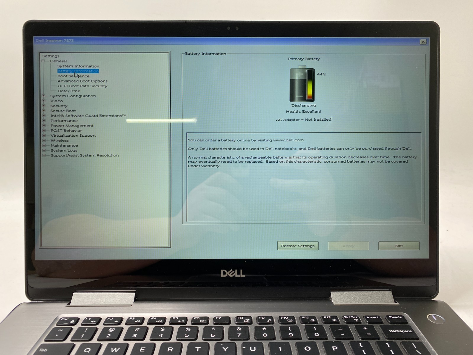 Dell Inspiron 7573 2-in-1 Touch i7-8550U 8GB DDR4 No SSD/OS Missing USB -PARTS