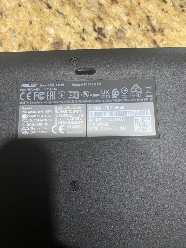 ASUS E410M NOTEBOOK Laptop / N4020 / 4GB RAM / SSD Windows 11 Tested Works 100%