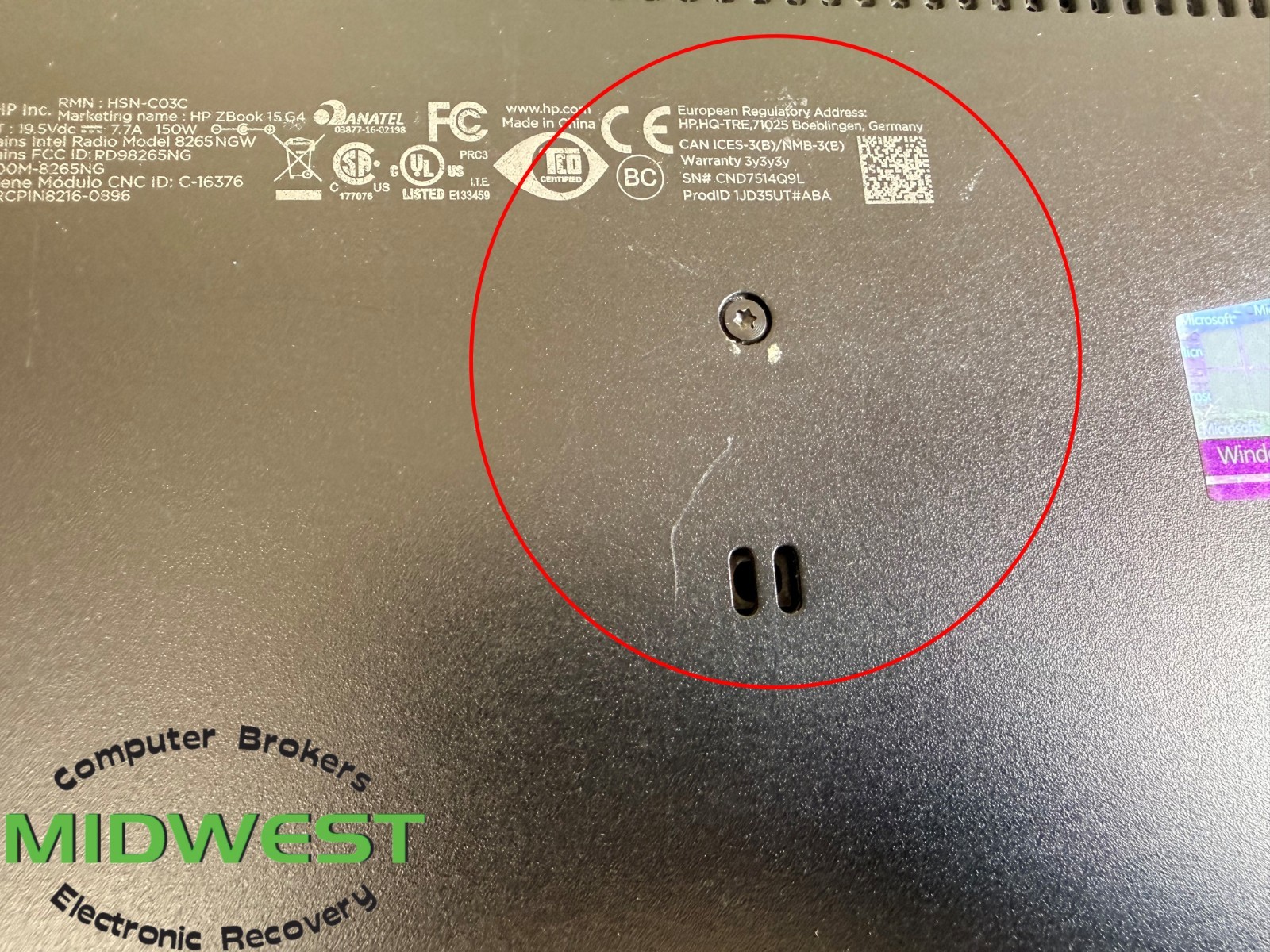 HP ZBook 15 G4 i7-7820HQ 2.9GHz 16GB 512GB SSD