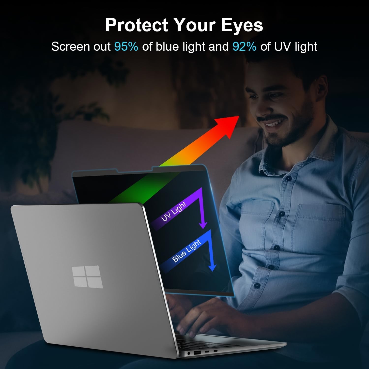 Screen Protector for 13.8 Inch Microsoft Surface Laptop 7, Removable Anti Glare