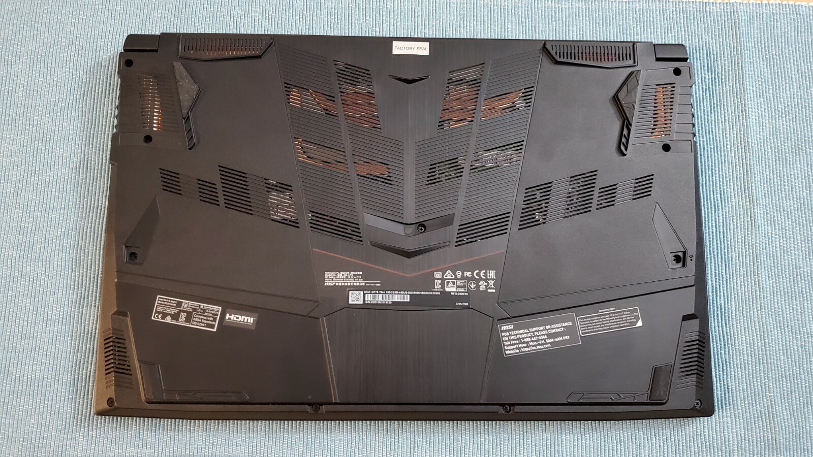 MSI GF65 THIN 10SDR-458 17.1″ (Brand new, No box, Charger included)