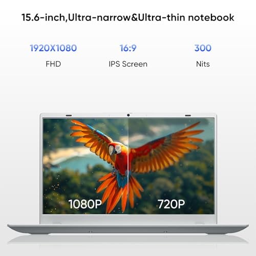 Laptop Computer, 15.6 inch 1920×1080 FHD IPS Display, 16GB RAM / 256GB SSD