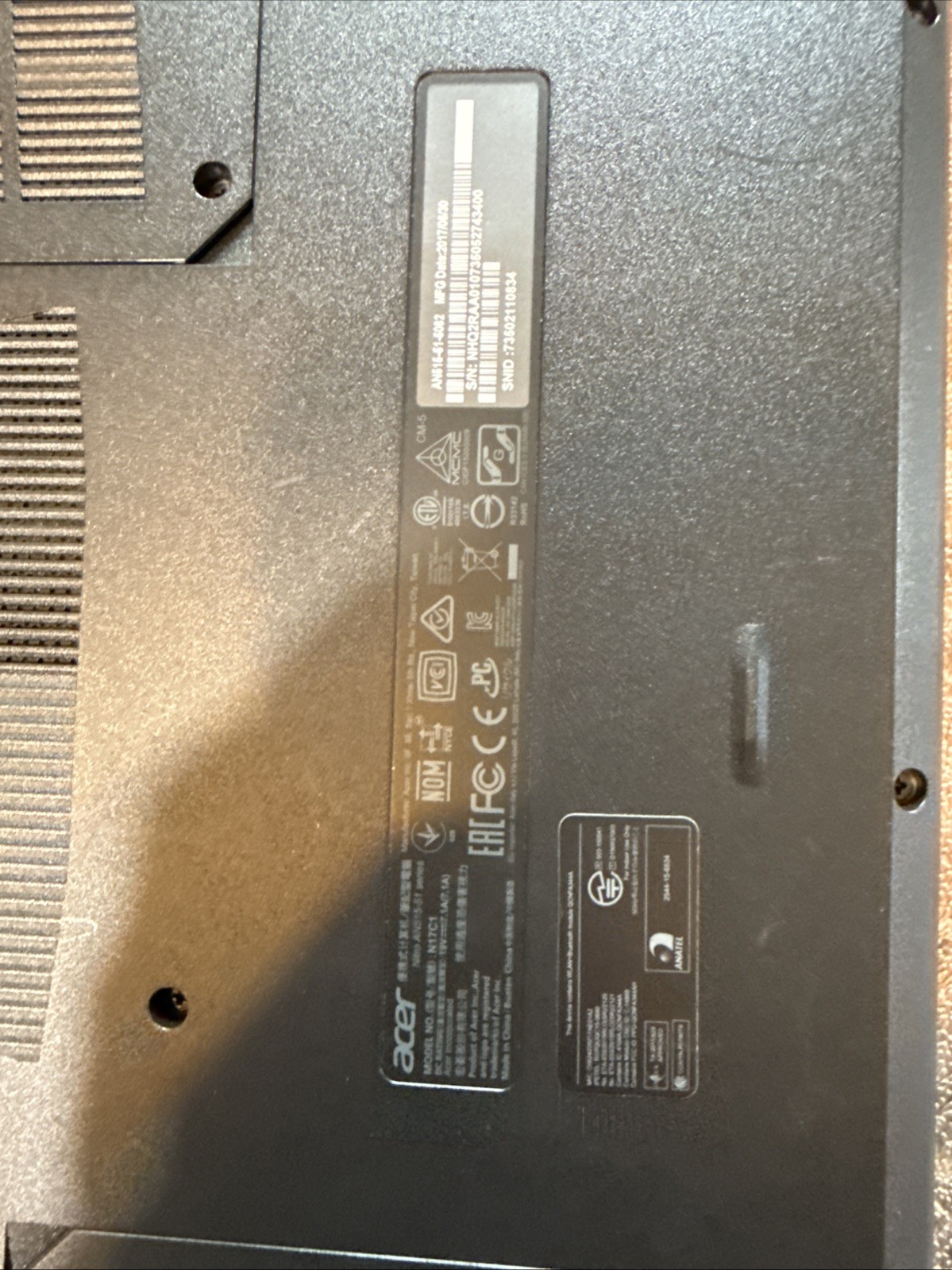 ACER NITRO 5 N17C1 GTX 1050 Ti gaming laptop