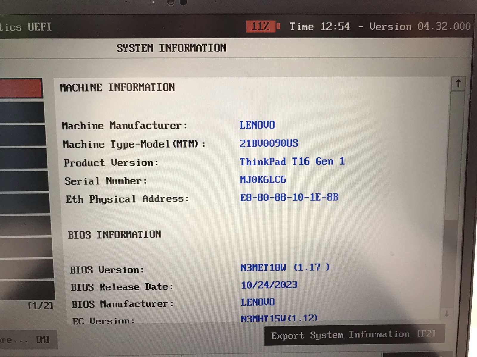 LENOVO THINKPAD T16 GEN 1 16″ i7-1260P 16GB RAM 512GB SSD *GRADE D*