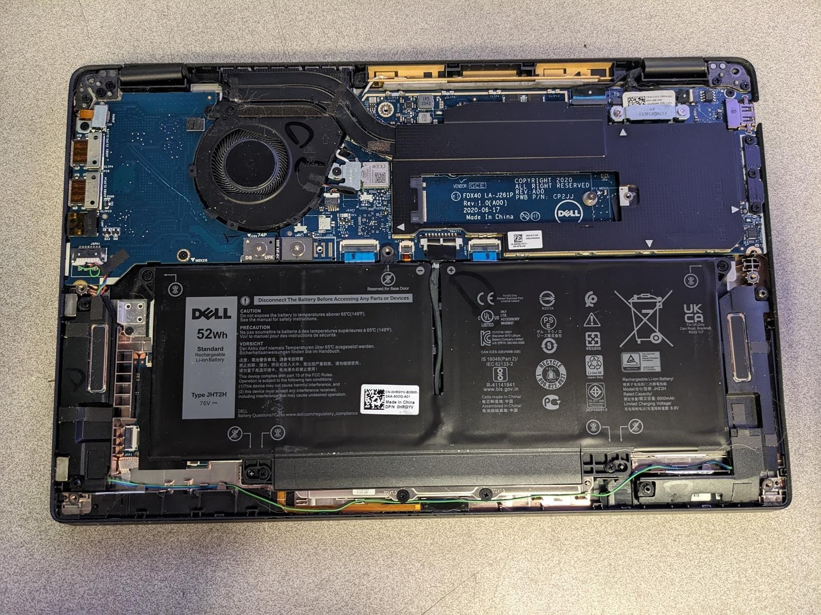 DELL LATITUDE 7410 i7-10610U @ 1.80GHz, 16GB RAM, NO HDD/OS – (FOR PARTS)