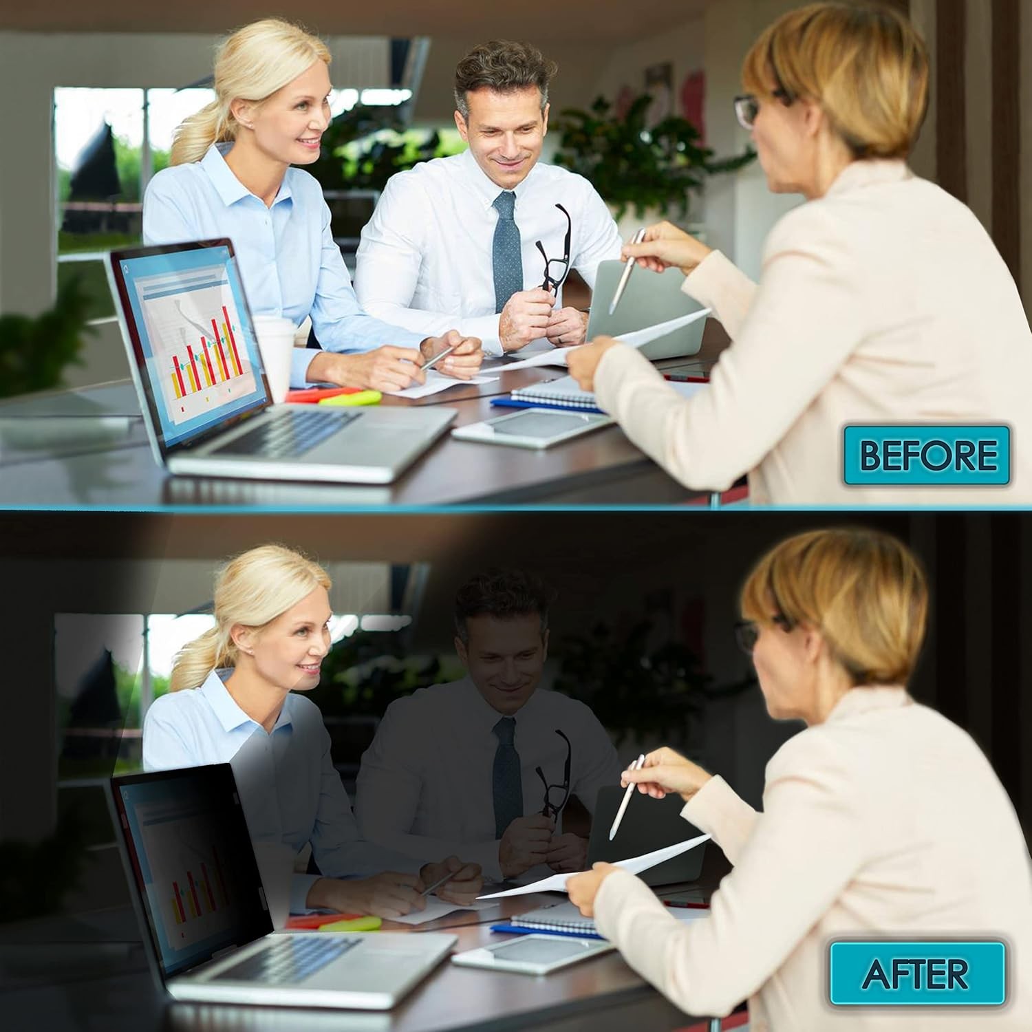 Privacy Screen Filter for 17.3 Inches Laptop, 15.1 inch width x 8.5 inch height