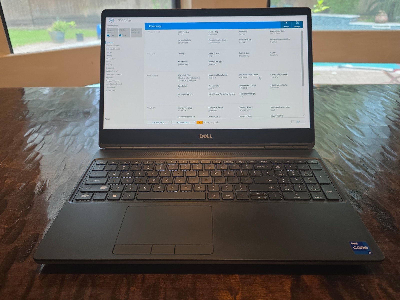 Dell Precision 7560 – 15.6″ FHD Touch, i7 11850H, 32GB RAM, RTX A4000, 1TB SSD