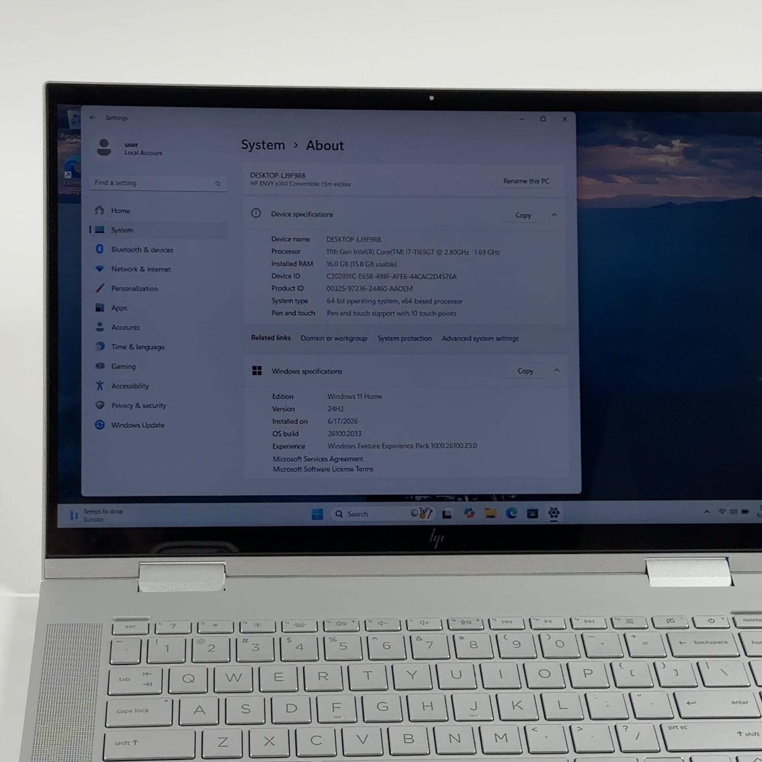 HP Envy x360 15-ES0023DX 15.6″ i7-1165G7 2.8GHz 16GB RAM 512GB SSD