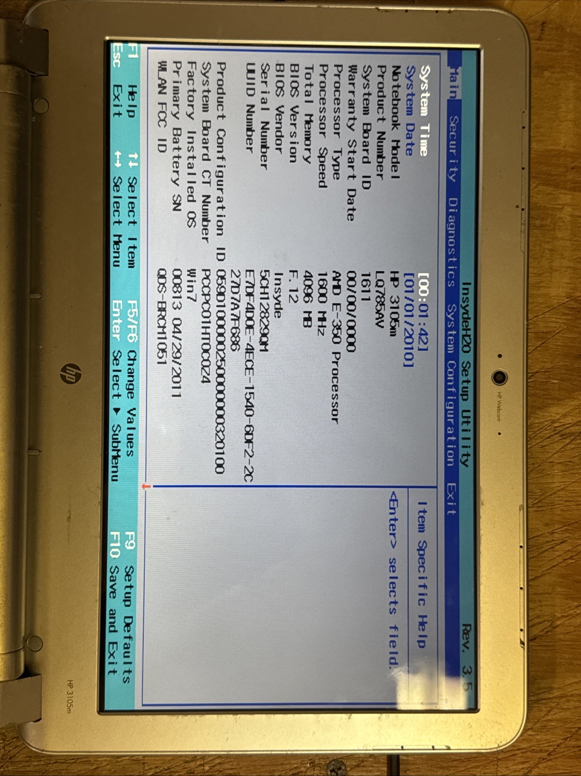 Dell HP 3105m Laptop Parts/Repair