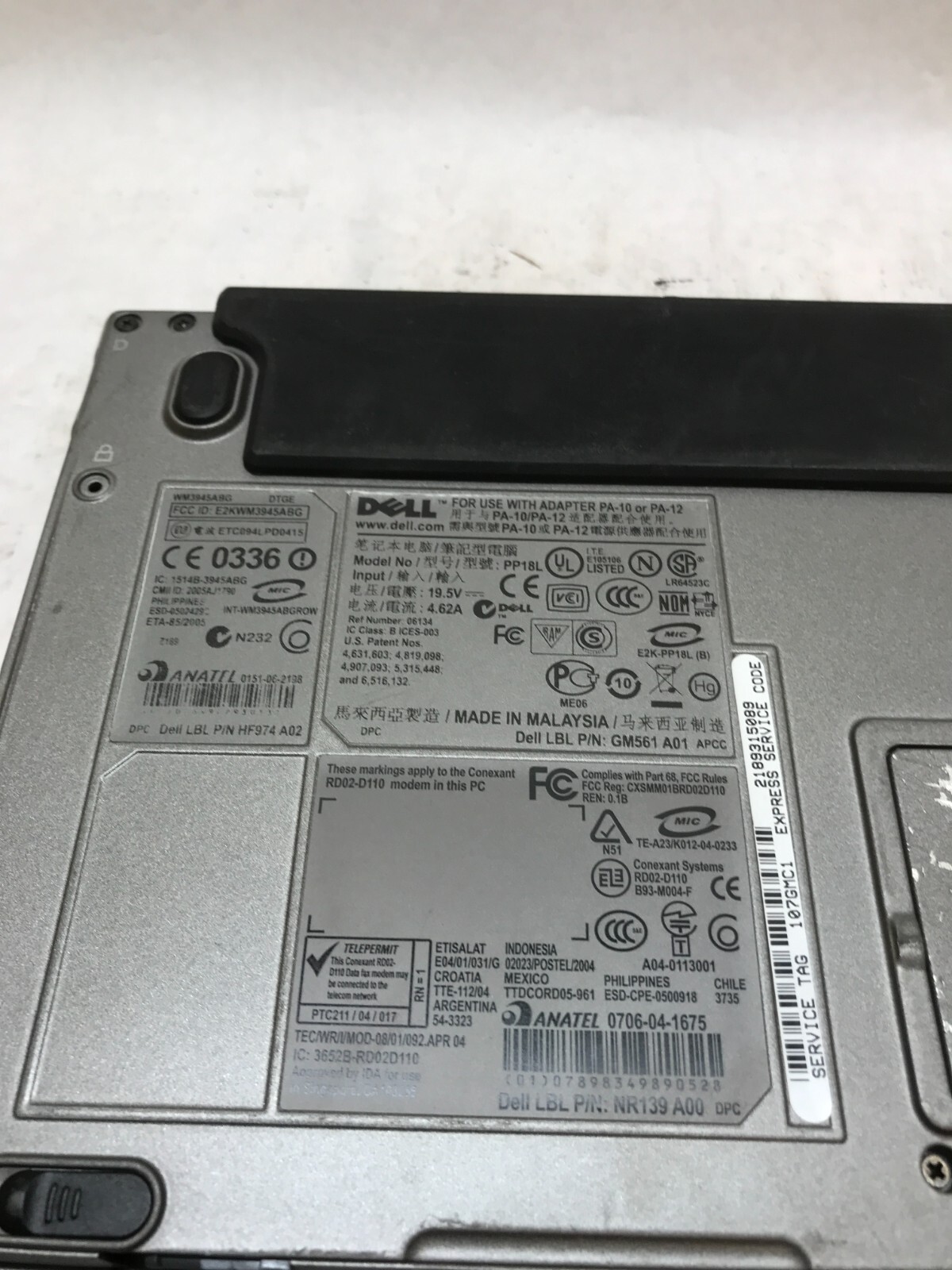 Dell Latitude D620 ATG Rugged 14.1″ Core 2 Duo 4GB RAM NO HDD/OS For Parts – DW