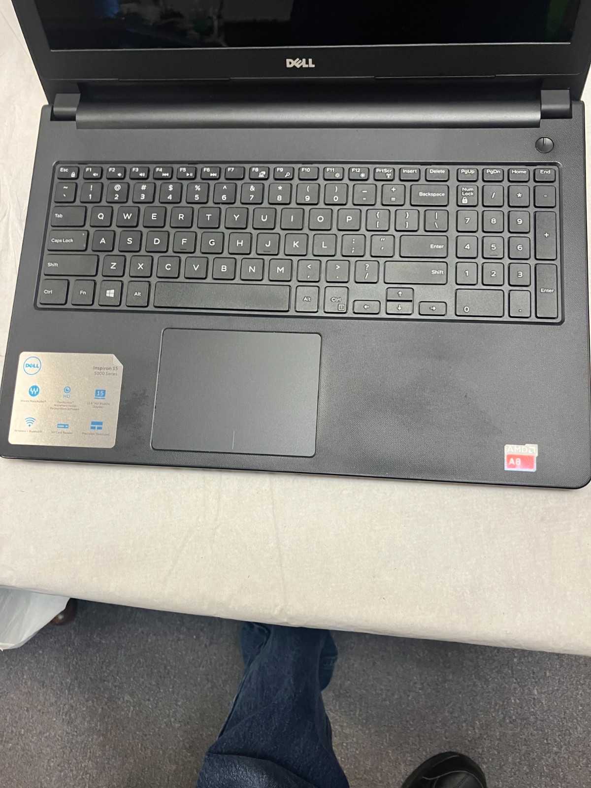 DELL INSPIRON 15 5555 Laptop w/ AMD A8-7410 2.20 GHZ + 6 GB No HD, for parts
