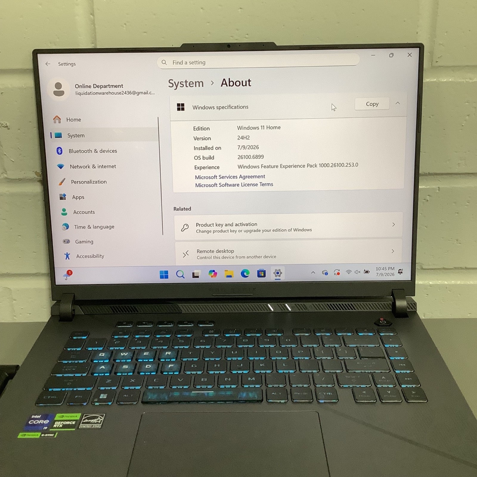 Asus ROG Strix G16 Laptop- (G614J) 13th Gen Core i9 32GB RAM 1TB SSD 8GB