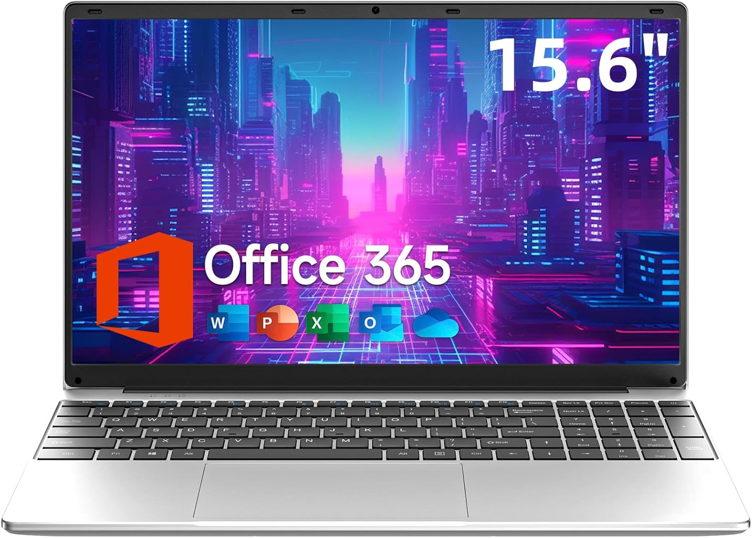 15.6 Inch Laptop with Office 365, 4GB RAM, 128GB Storage Expandable 1TB, 5205U P