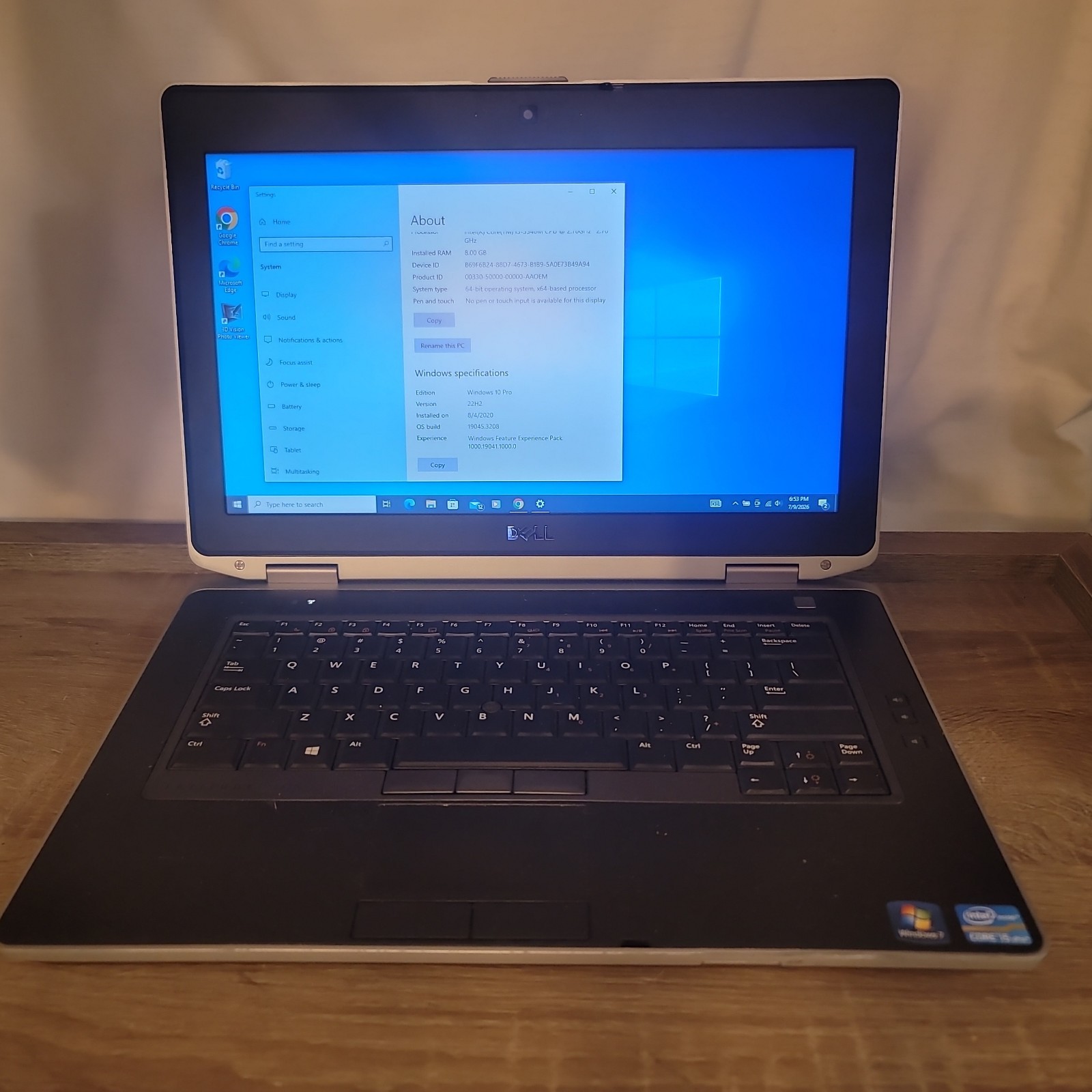 Dell Latitude E6430 8gb Ram Intel i5-3340m 2.7ghz Windows 10 PRO HDMI out