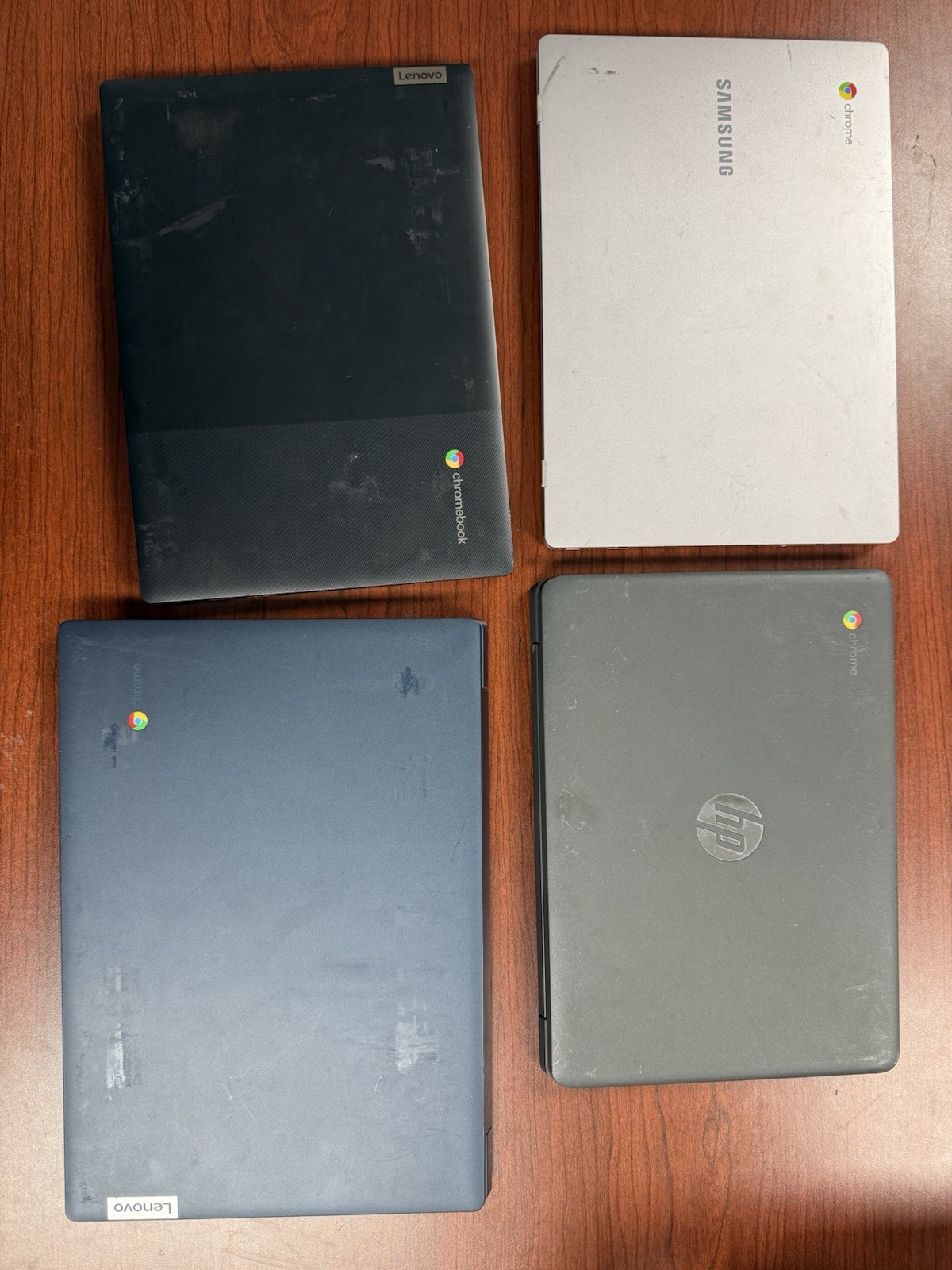 Lot of 4 HP Chromebooks – UNTESTED – AS-IS FOR PARTS OR REPAIR