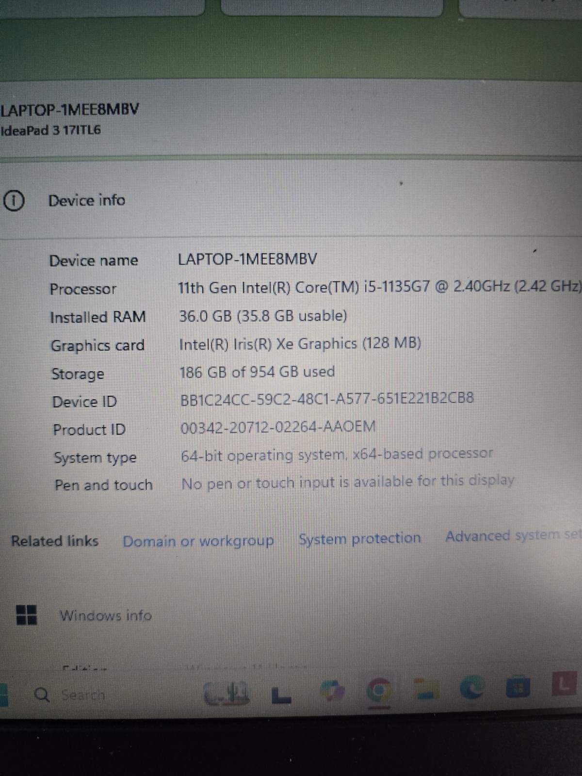 Lenovo IdeaPad 3 17ITL6 i5-1135G7 36GB RAM 1TB SSD Win 11 Laptop w/ Charger
