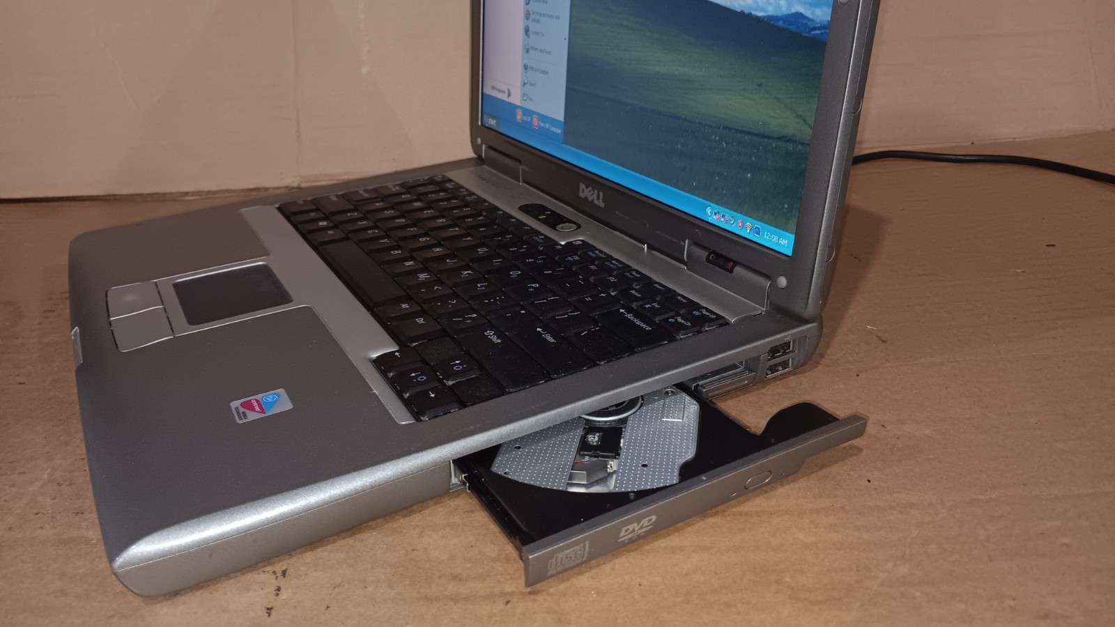 Vintage Dell Latitude D510 Laptop Windows XP pro SP3 Serial port Parallel port