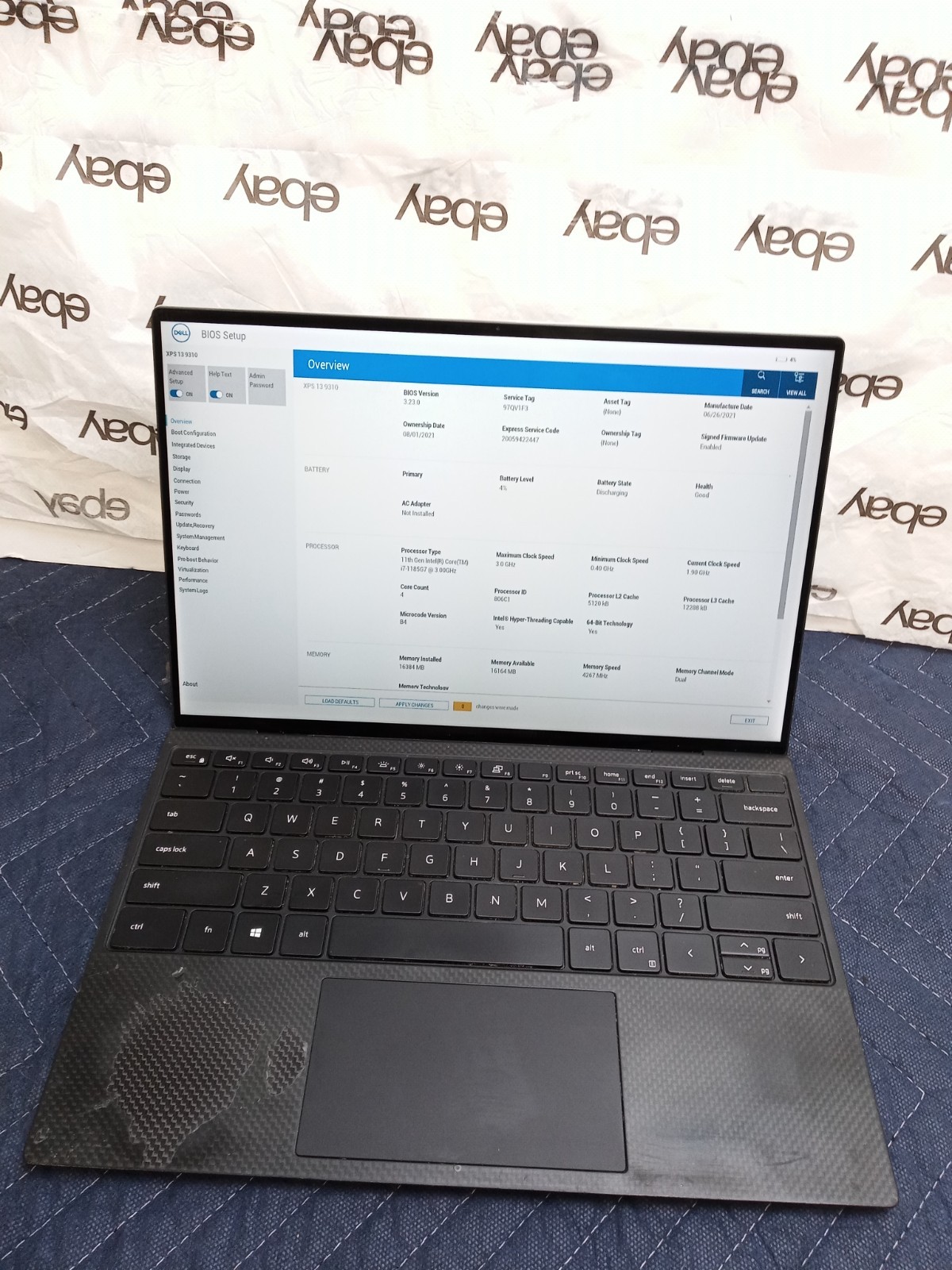 Dell Xps 13 9310 | i7-1185G7@3.0GHZ | 16GB RAM | NO OS/CHRGR/HDD | READ DESC