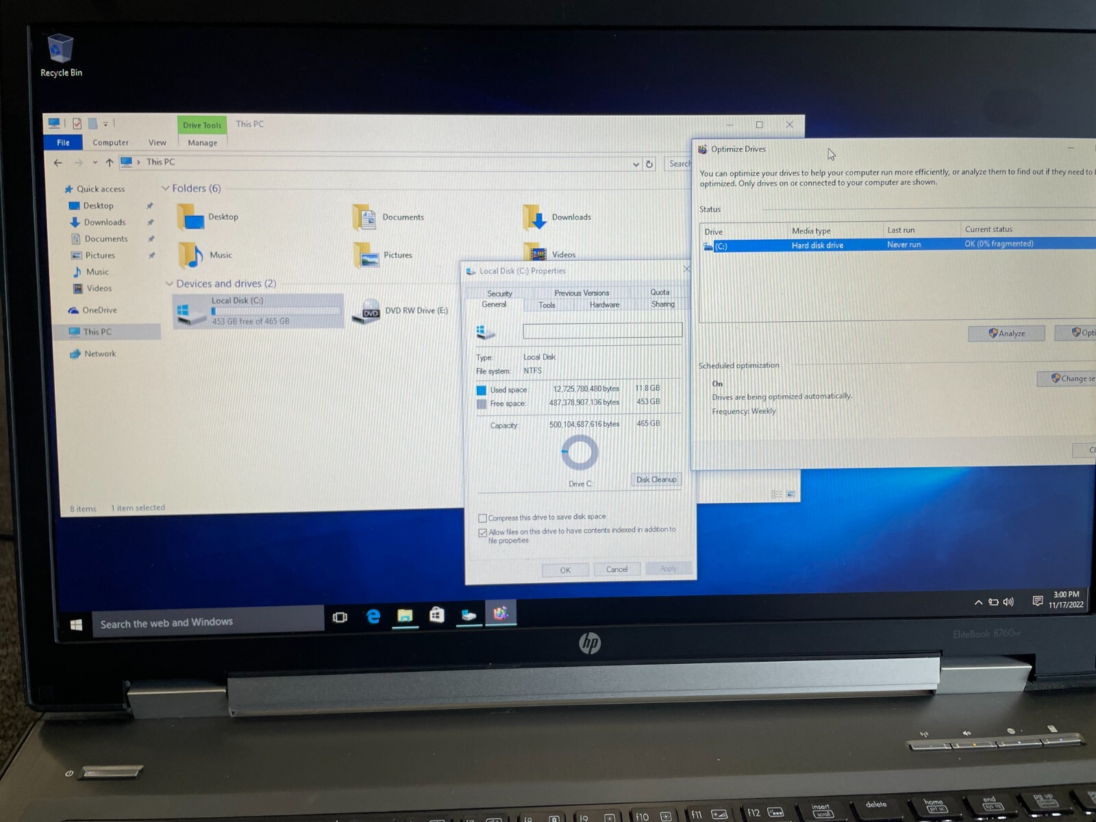 HP EliteBook 8760w|Intel Core i7@2.00GHz|4GB RAM|500GB HDD|Window10 Prof|Webcam