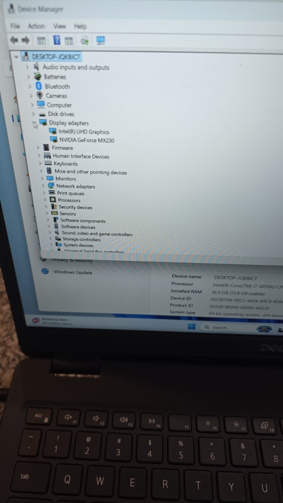 Dell Latitude 3510 15.6″ FHD i7-10510U 16GB RAM 256GB nvme 500GB SATA MX230 WIN