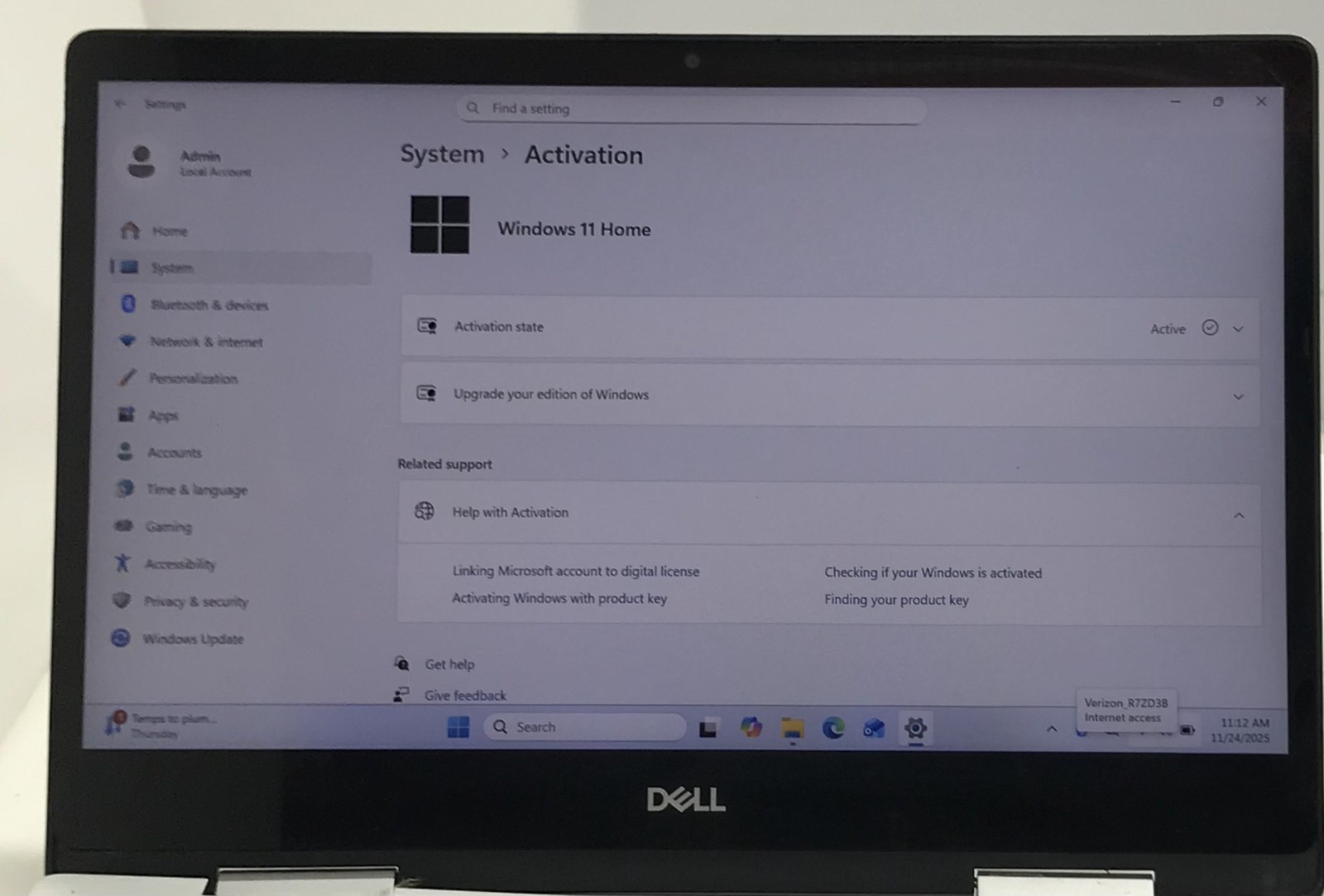 DELL INSPIRON 5491 2N1 i7-10510U@1.80GHz 8GB RAM 256GB SSD W11P TOUCH *READ