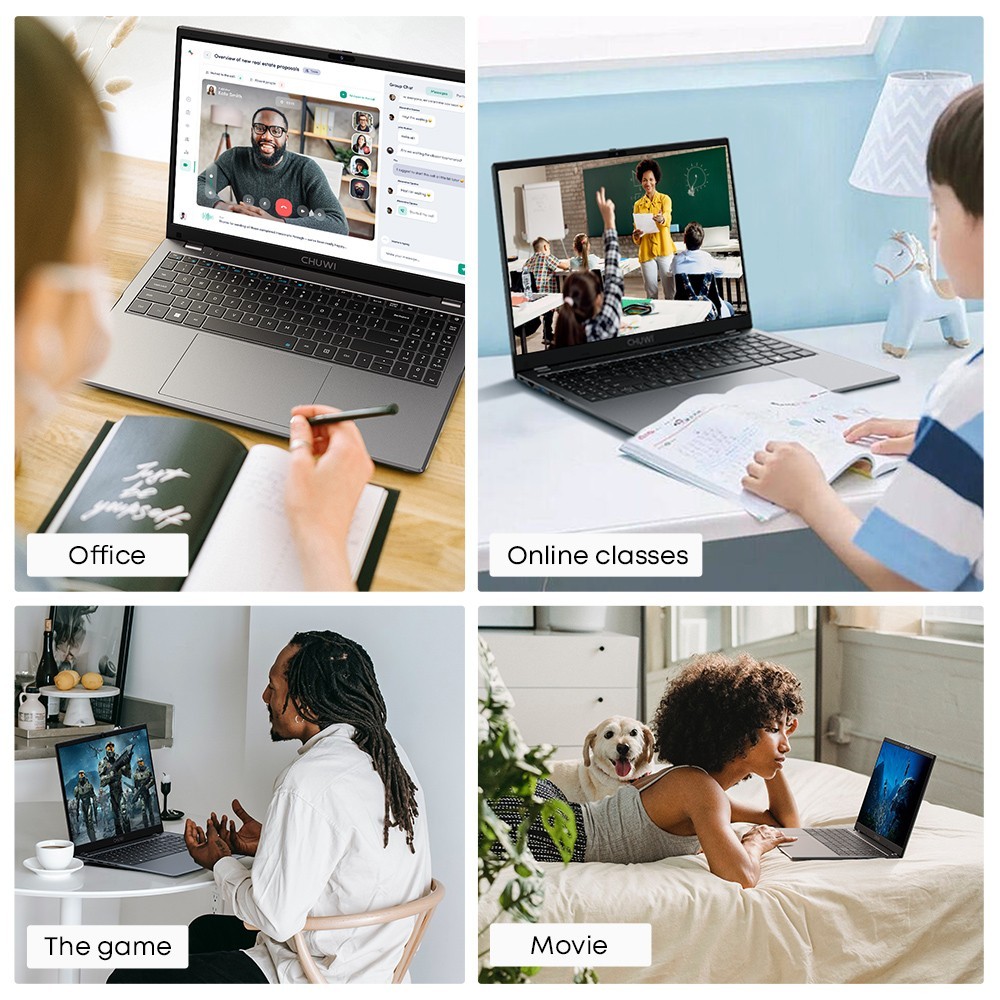 CHUWI 15.6” GemiBook Plus Laptop Intel N100 8GB DDR5 256GB SSD Windwos 11 PC