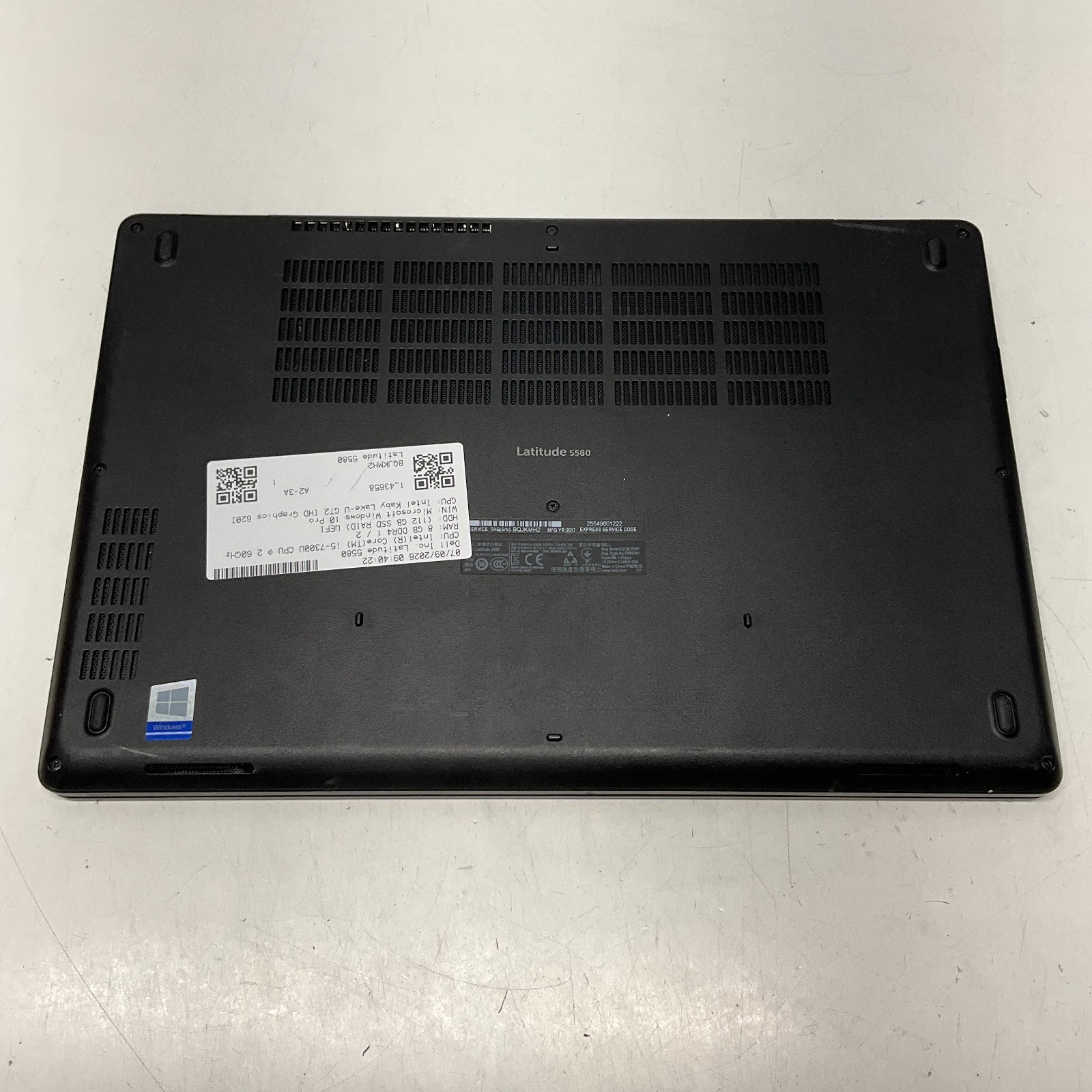 Dell Latitude 5580 | Intel i5-7300U | 8GB DDR4 128GB SSD Windows 10 Pro Laptop