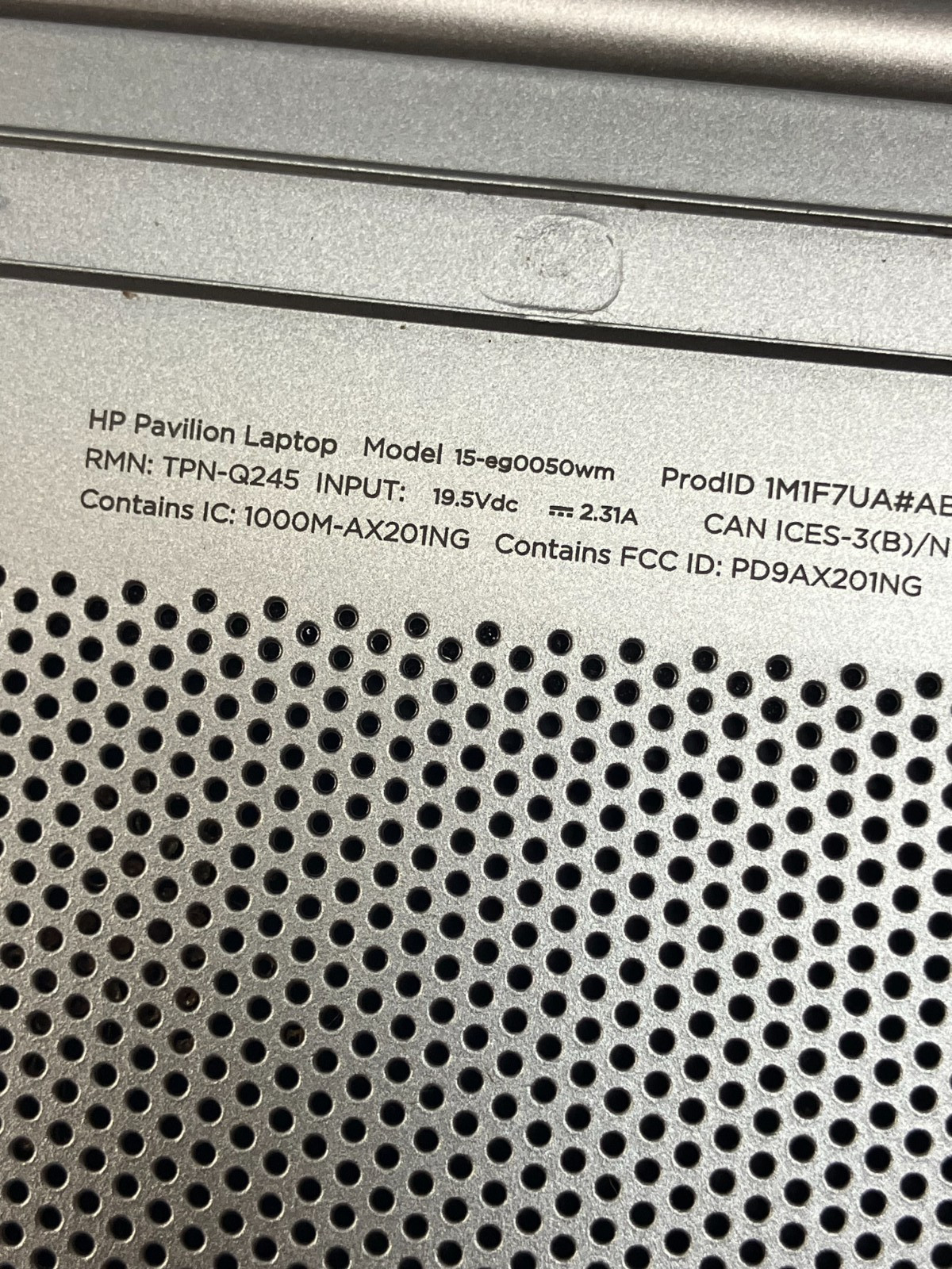 HEWLETT PACKARD PAVILION 15-EG0050WM I5-1135G7 15.6 NO MEM/SSD AS-IS FOR PARTS
