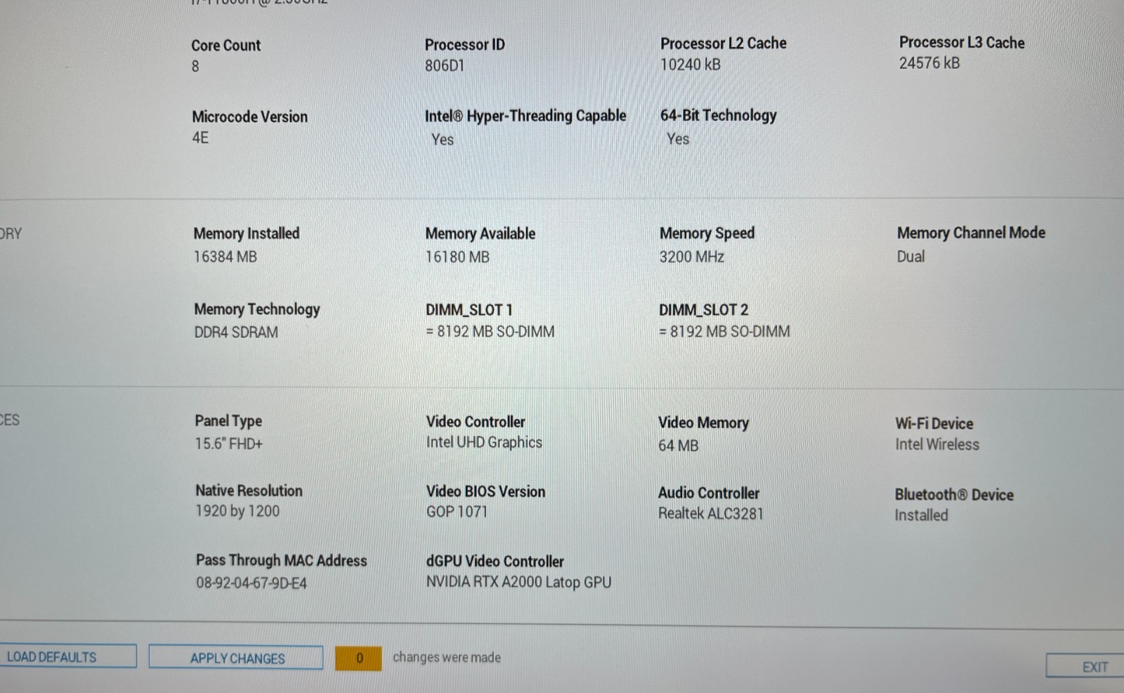 Dell Precision 5560 15.6″ FHD+ 8-Core i7-11800H 16G RTX A2000 512GB NVMe W11 Pro