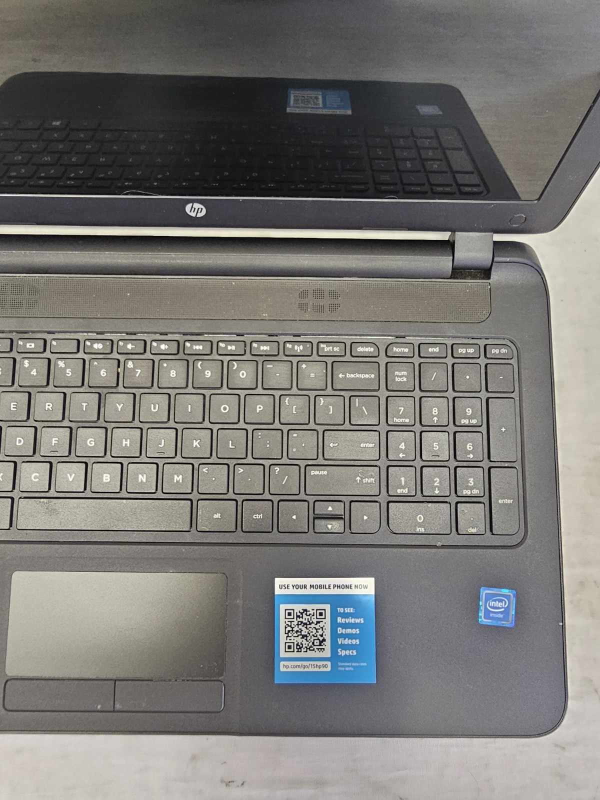 HP 15-f209wm Laptop – Intel Celeron N2840 – 4GB RAM – 500GB – BAD BATT – Win 10