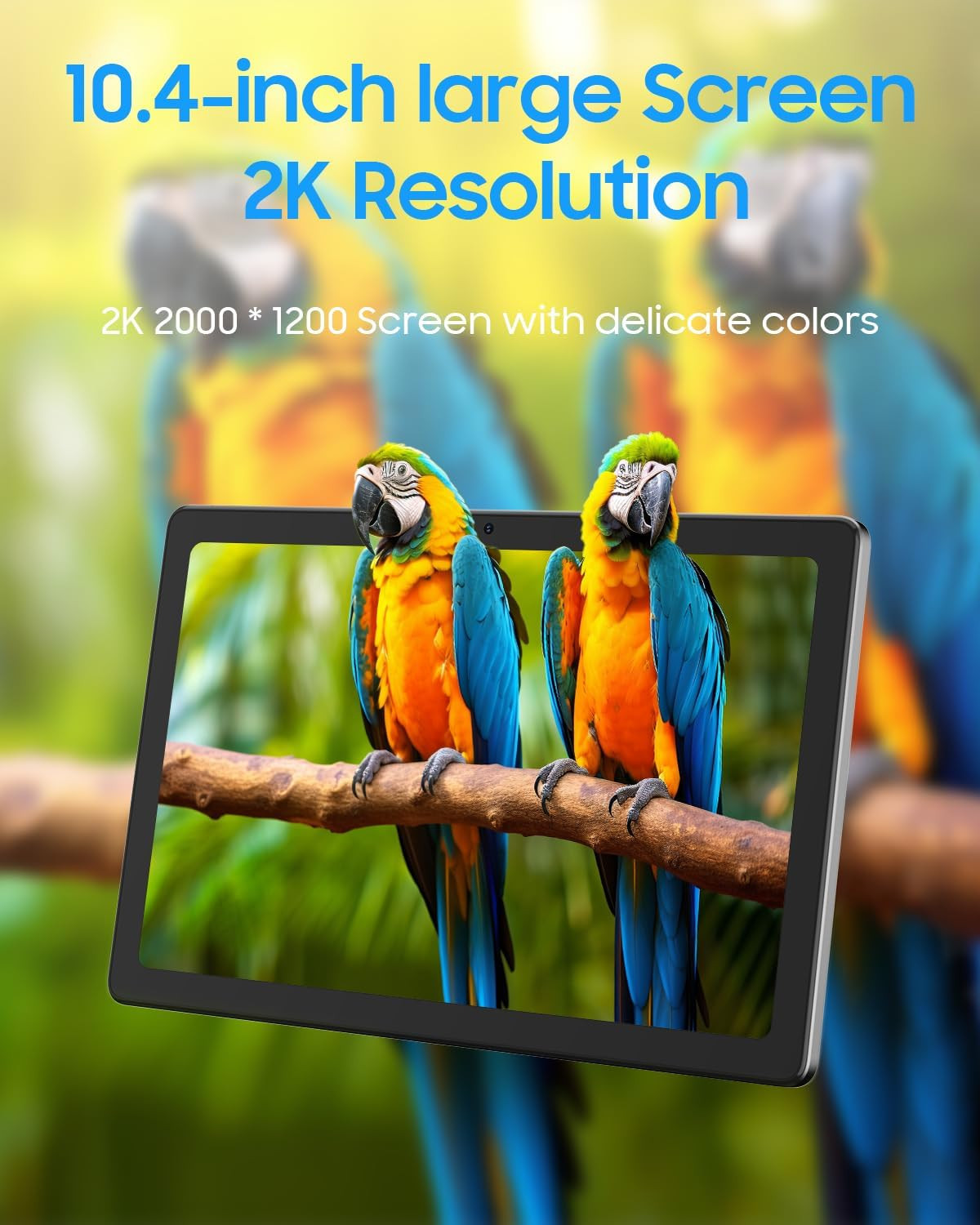 Tablet with Keyboard and Case, Android 13.0 10.4 Inch, 16GB RAM+128GB ROM, 2000