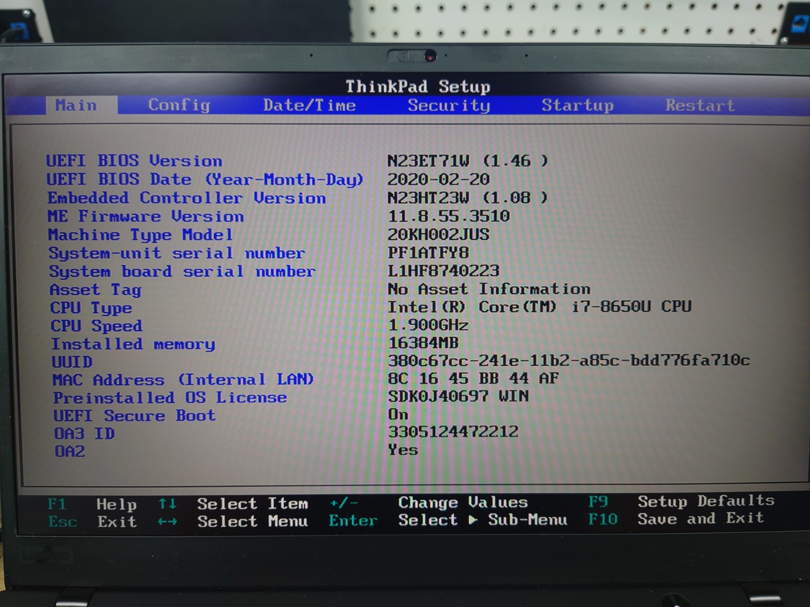 Lenovo X1 Carbon 6th Gen 14″ FHD i7-8650U 16GB RAM No Battery/OS/SSD