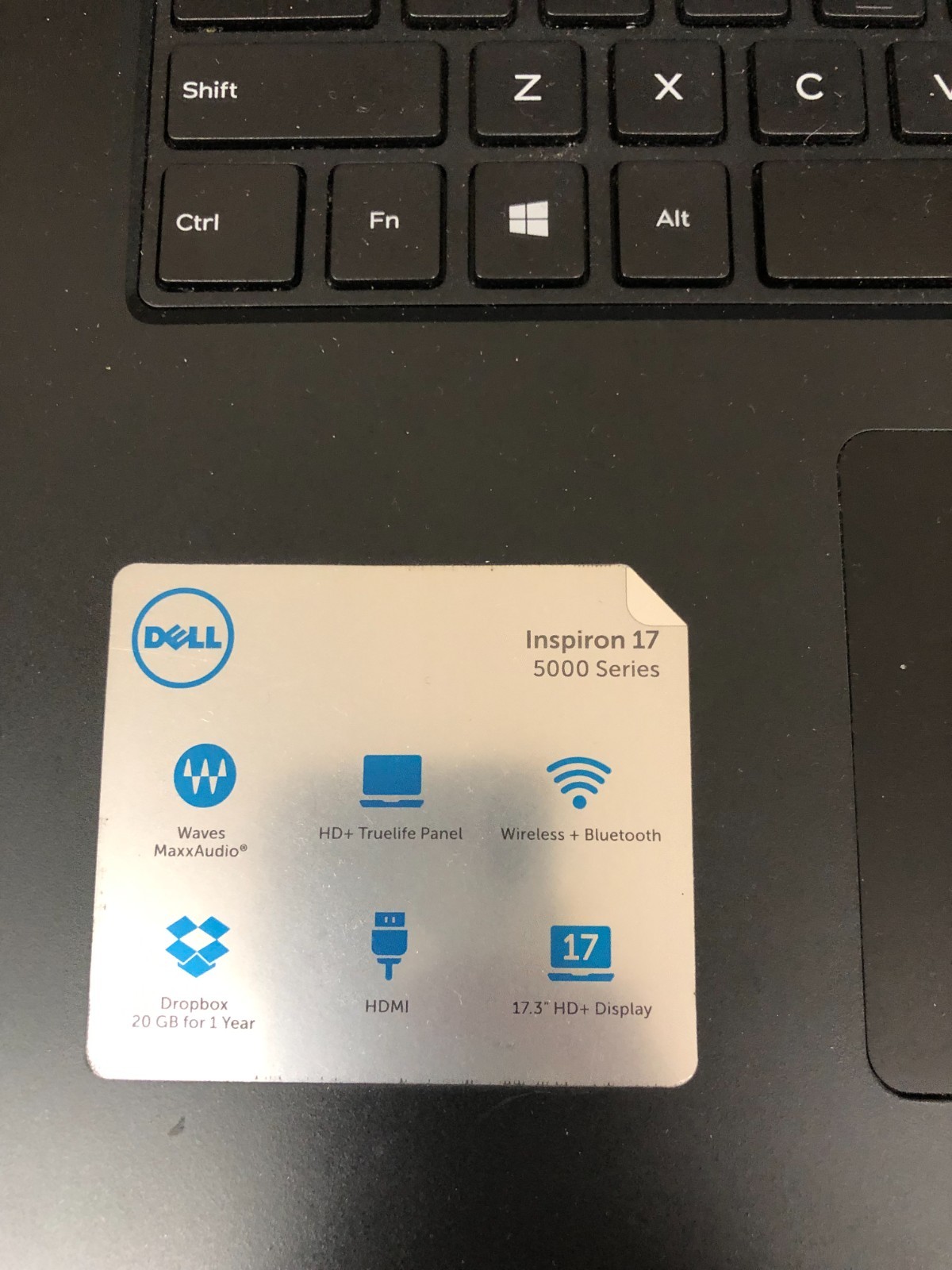 Dell Inspiron 5748 laptop 17.3 ” i5-4210U, 8GB, No Hard Drive