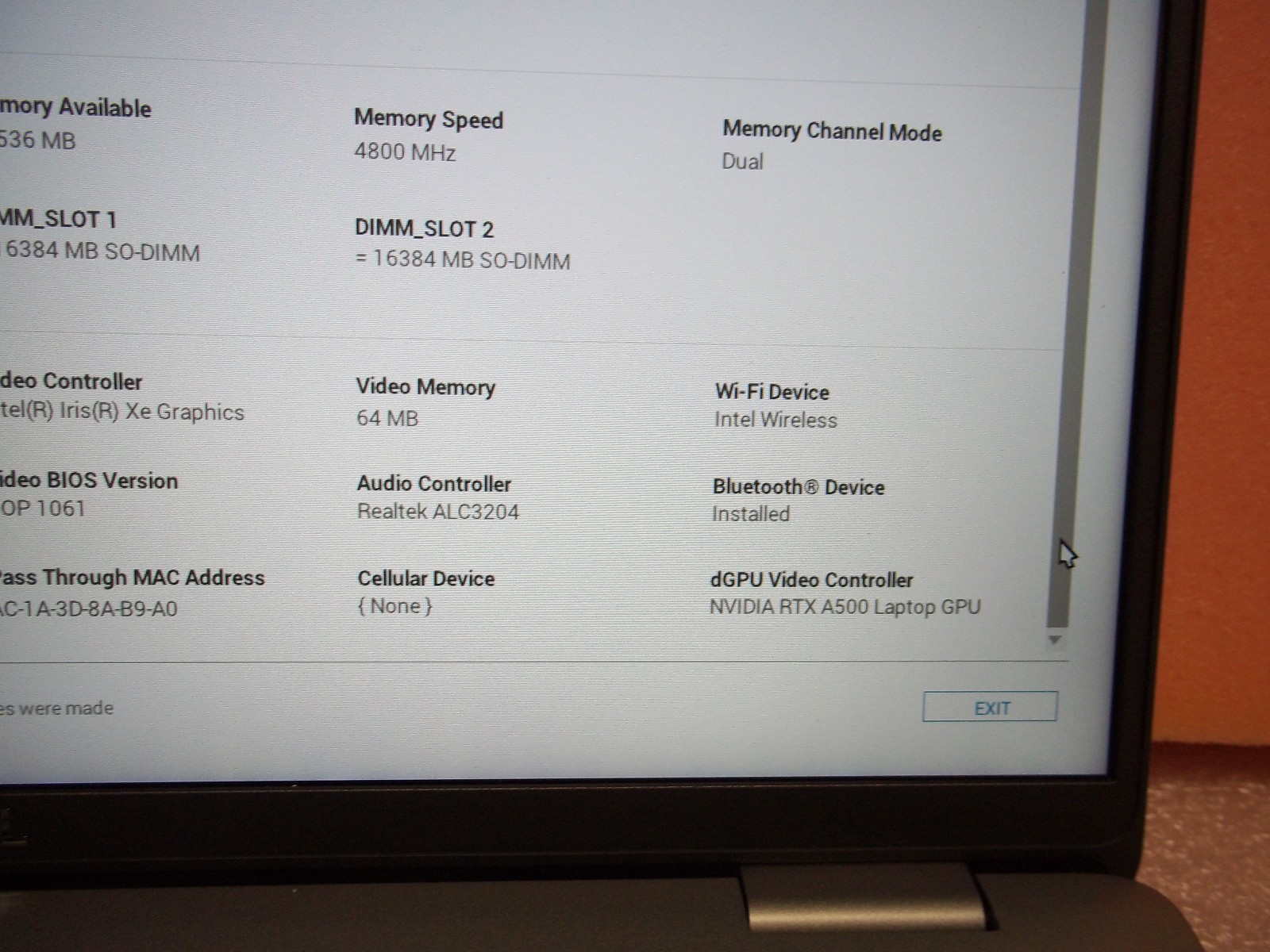 DELL PRECISION 3581 15″ TOUCH I7-13800H 2.5GHz 32GB MEM 256GB SSD RTX A500 W11P