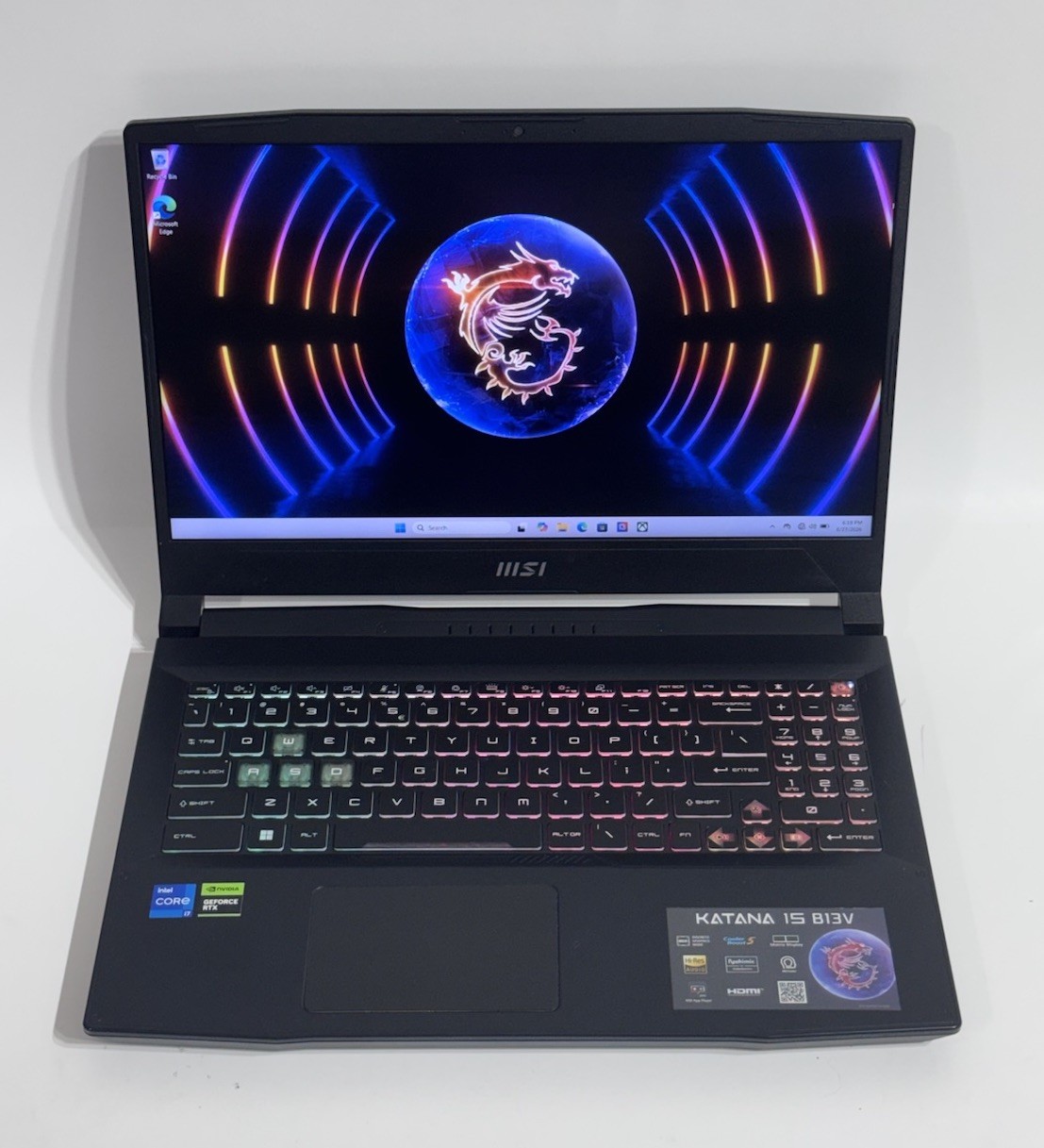 MSI Katana 15 B13VEK 15.6″ i7-13620H 2.4GHz 16GB RAM 1TB SSD GeForce RTX 4050