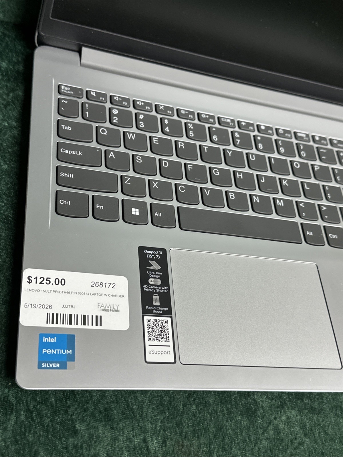 *PARTS* Lenovo Idea Pad 1 15IJL7 Pentium N6000 1.1GHz 4GB RAM 256GB SSD