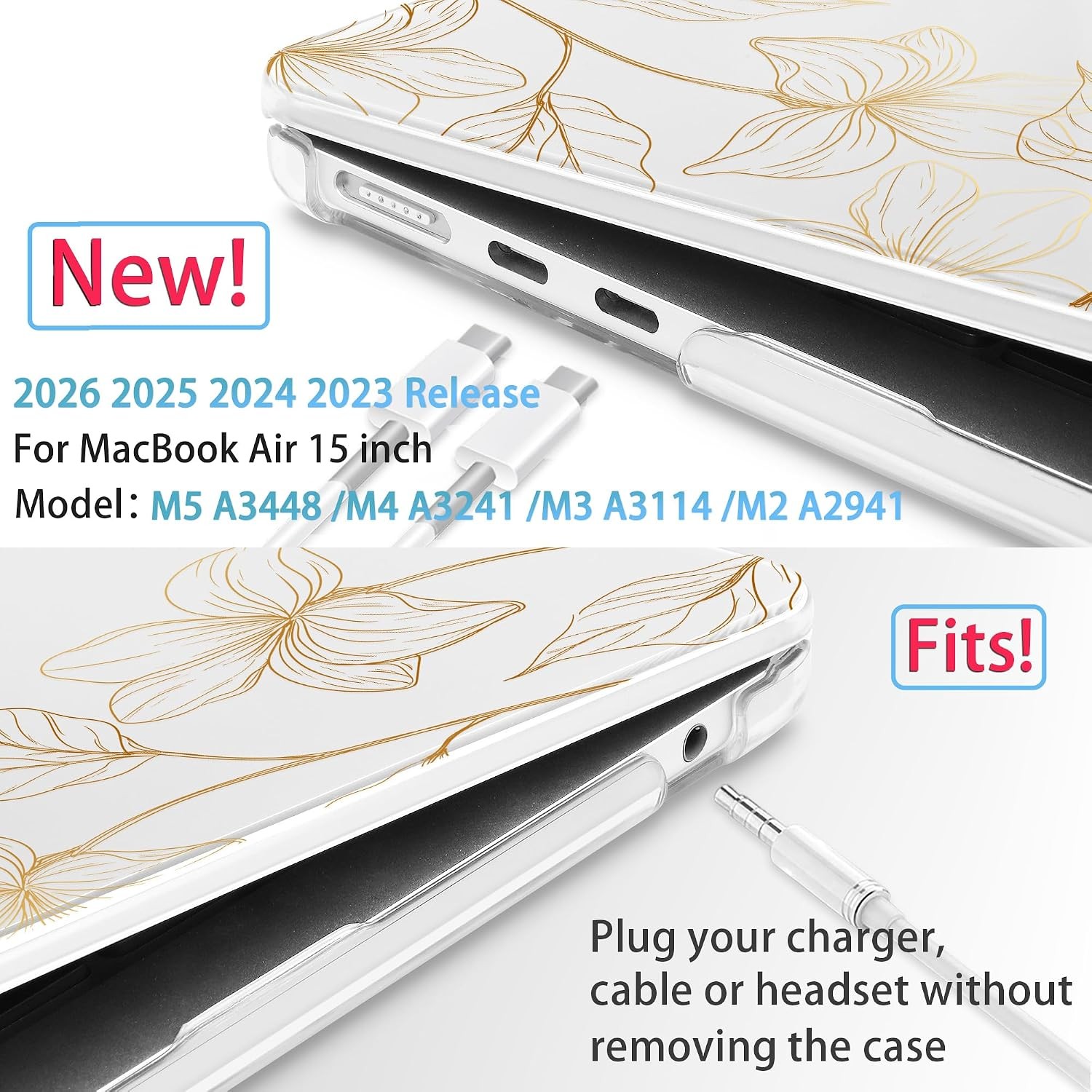2026/2025/2024/2023 MacBook Air 15 INCH M5 A3448 /M4 A3241 /M3 A3114 /M2 A2941 C
