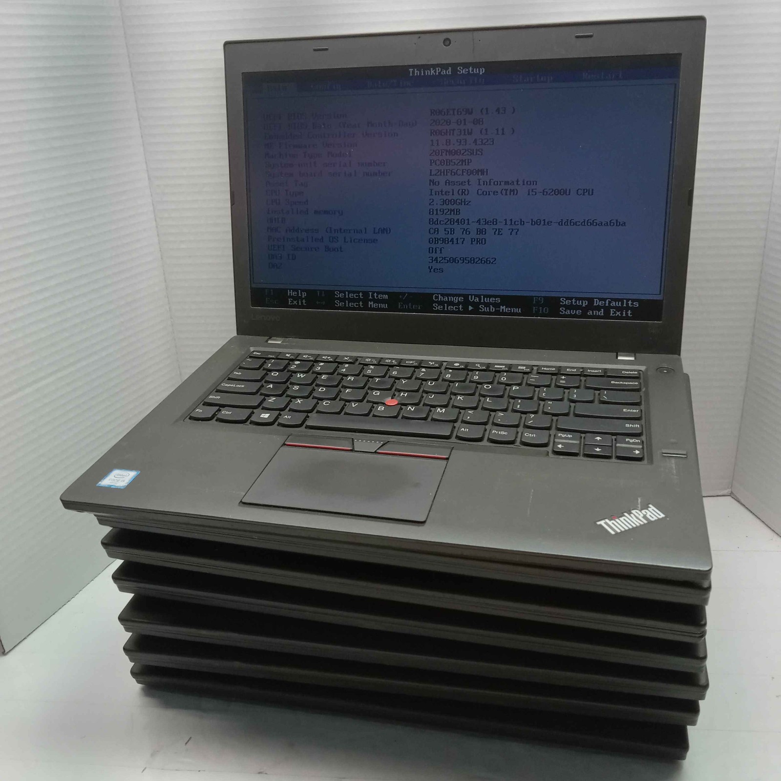 Lot of 7 Lenovo ThinkPad T460 14″ Laptops i5 6th Gen Mixed RAM No HDD READ ^