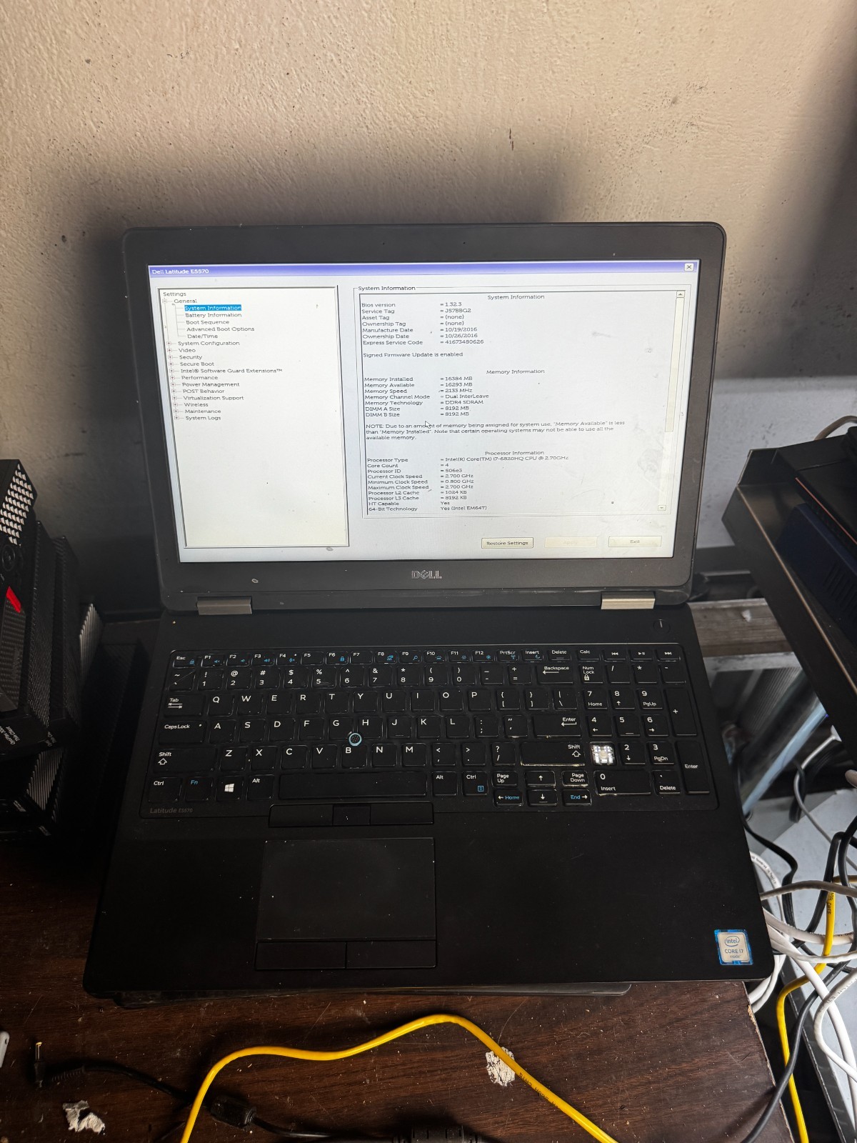 Dell Latitude E5570 Intel Core i7-6820HQ, 16GB RAM Laptop *READ #5915