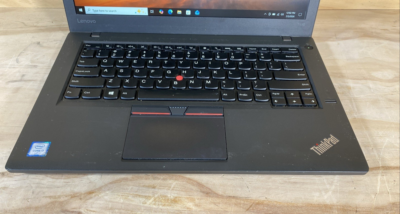 Lenovo Thinkpad T460s i7-6600 2.6GHz 8GB RAM 256GB SSD – Windows 10 Pro