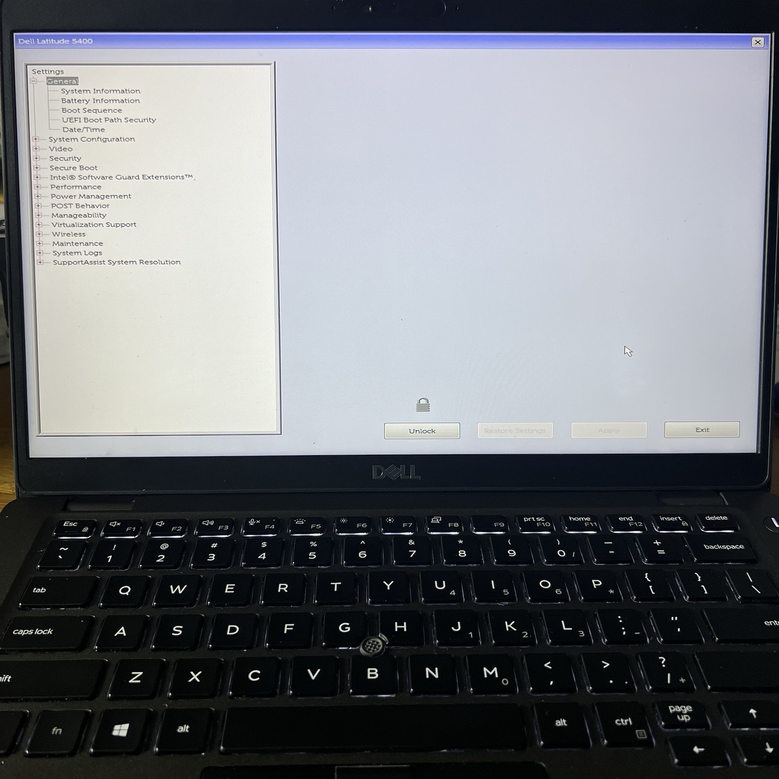 Dell Latitude 5400 Intel i5-8265U 1.6GHz 8 GB NO HDD BIOS Locked For PARTS