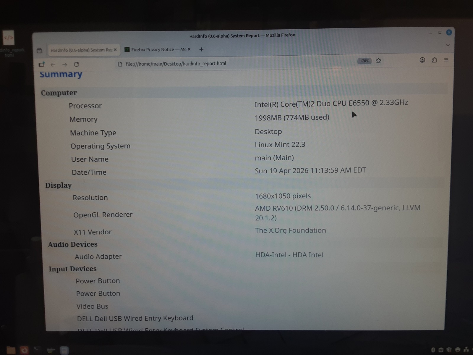 VINTAGE Dell XPS A2010 All-In-One Desktop Computer 2GB RAM, 500GB Hard Drive