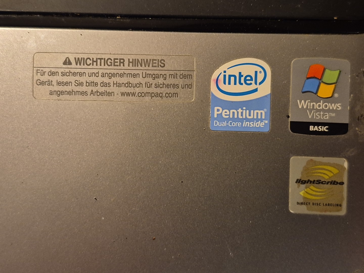[Parts/Powers On] Compaq Presario CQ60-120EG No Power Supply. No Hard-Drive USA