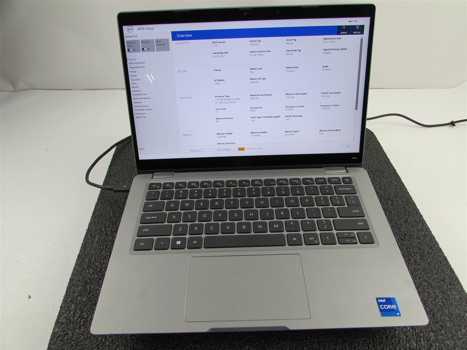 DELL LATITUDE 5320 (CONVERTIBLE) CORE I7-1185G7 256GB SSD 16GB RAM NO O.S