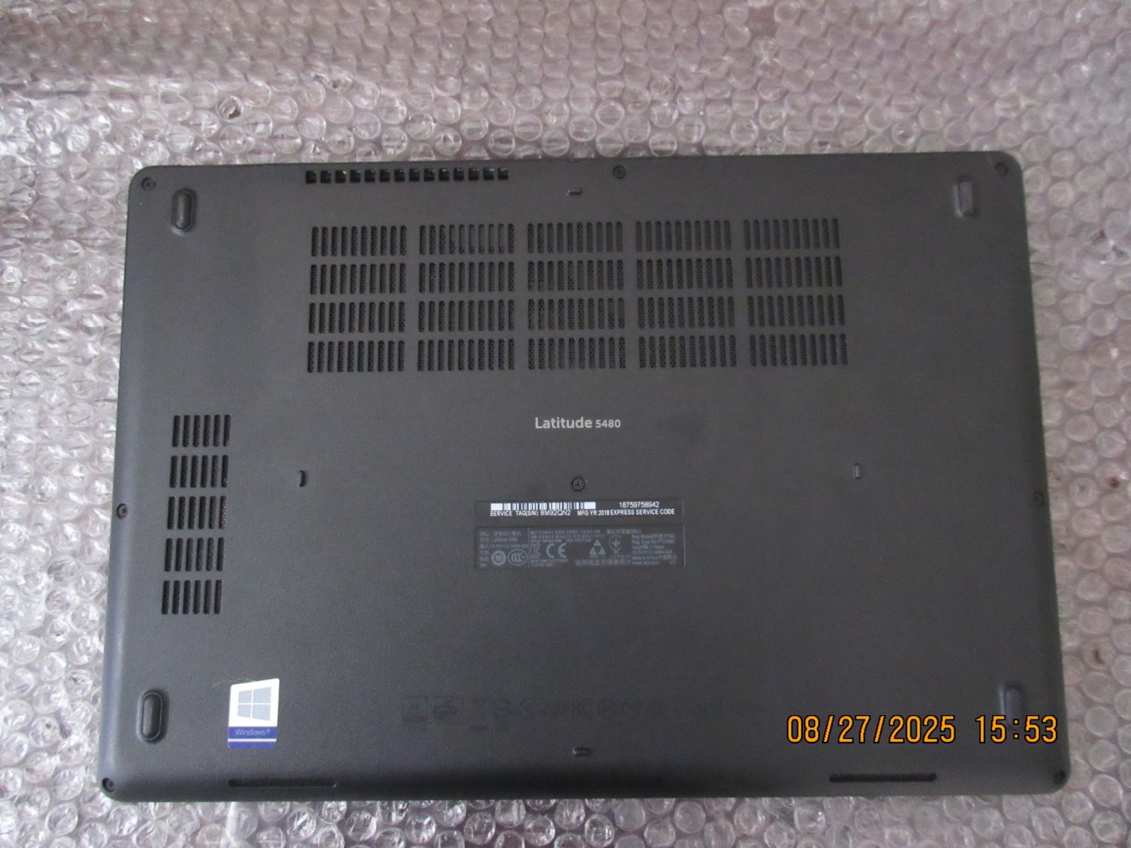 Dell Latitude 5480 Intel i5-6300U 2.40GHz 8GB RAM 128GB SSD WIN11Pro LAPTOP.