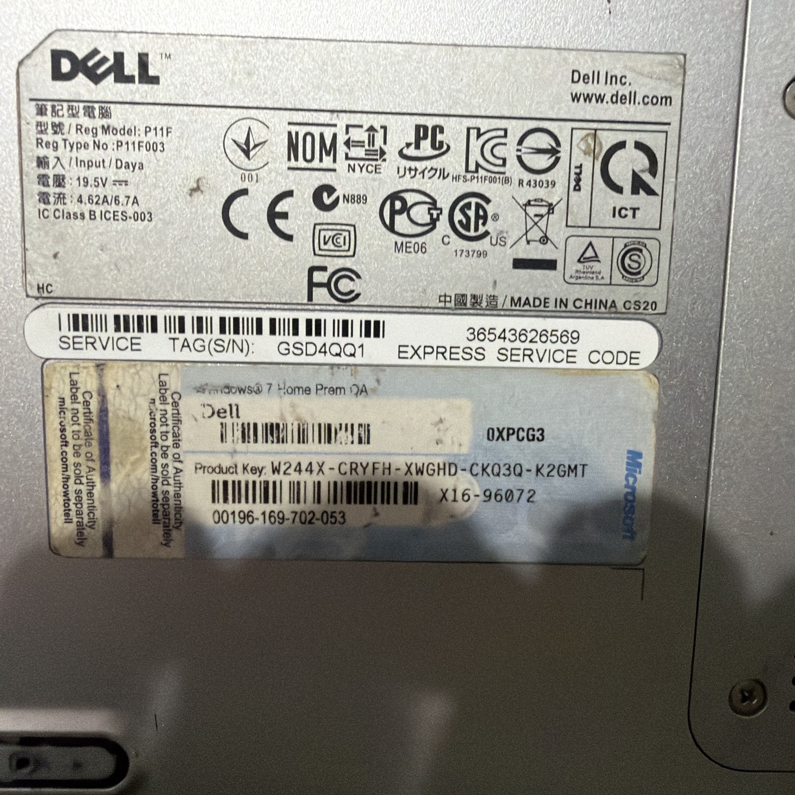 Dell XPS L502X 15.6” Laptop i7-2630QM @ 2.00GH, 750GB HD, See Pics For Info