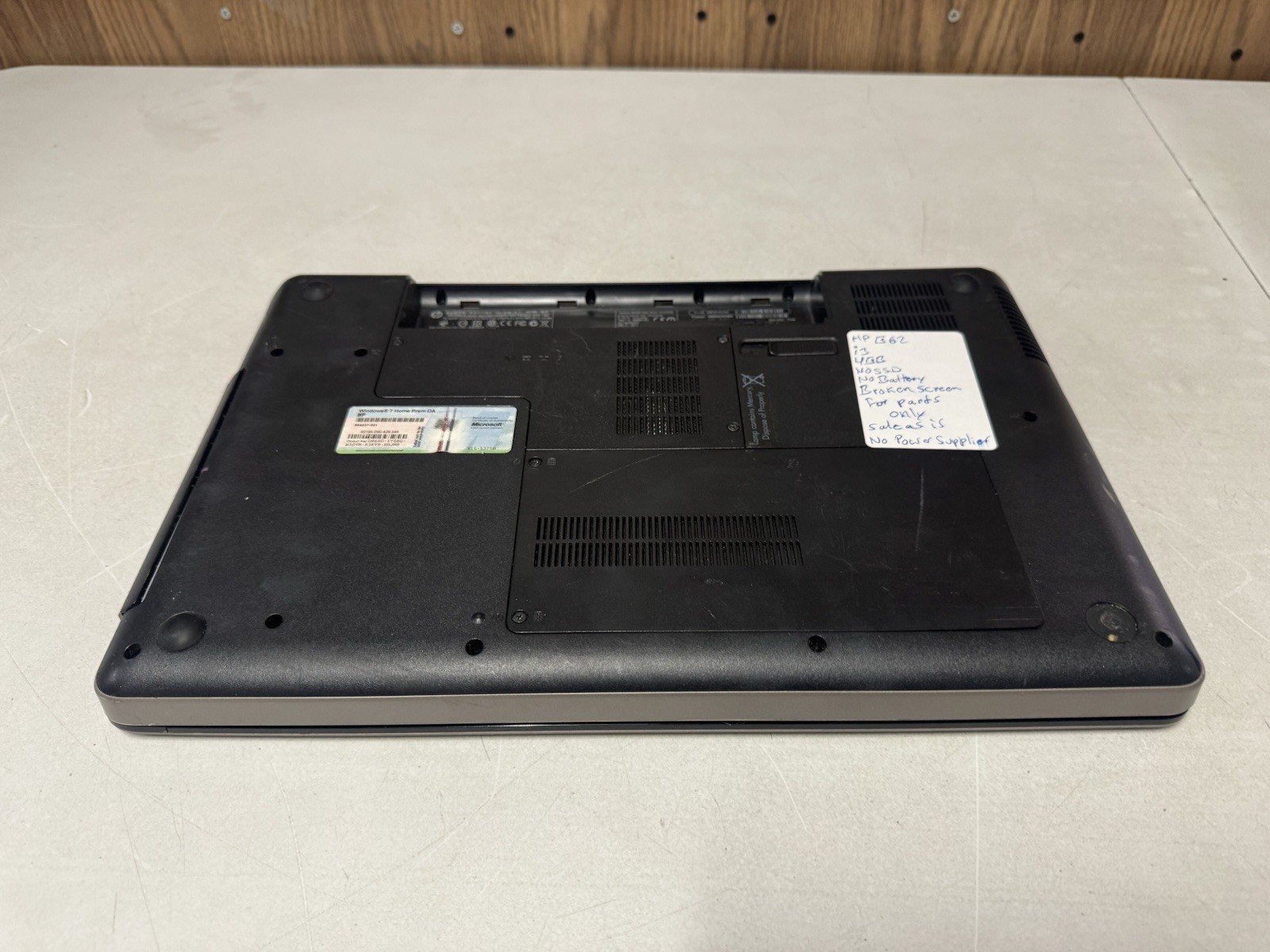 HP G62 i3 4GB RAM Broken Screen No SSD No Battery No Charger For Parts